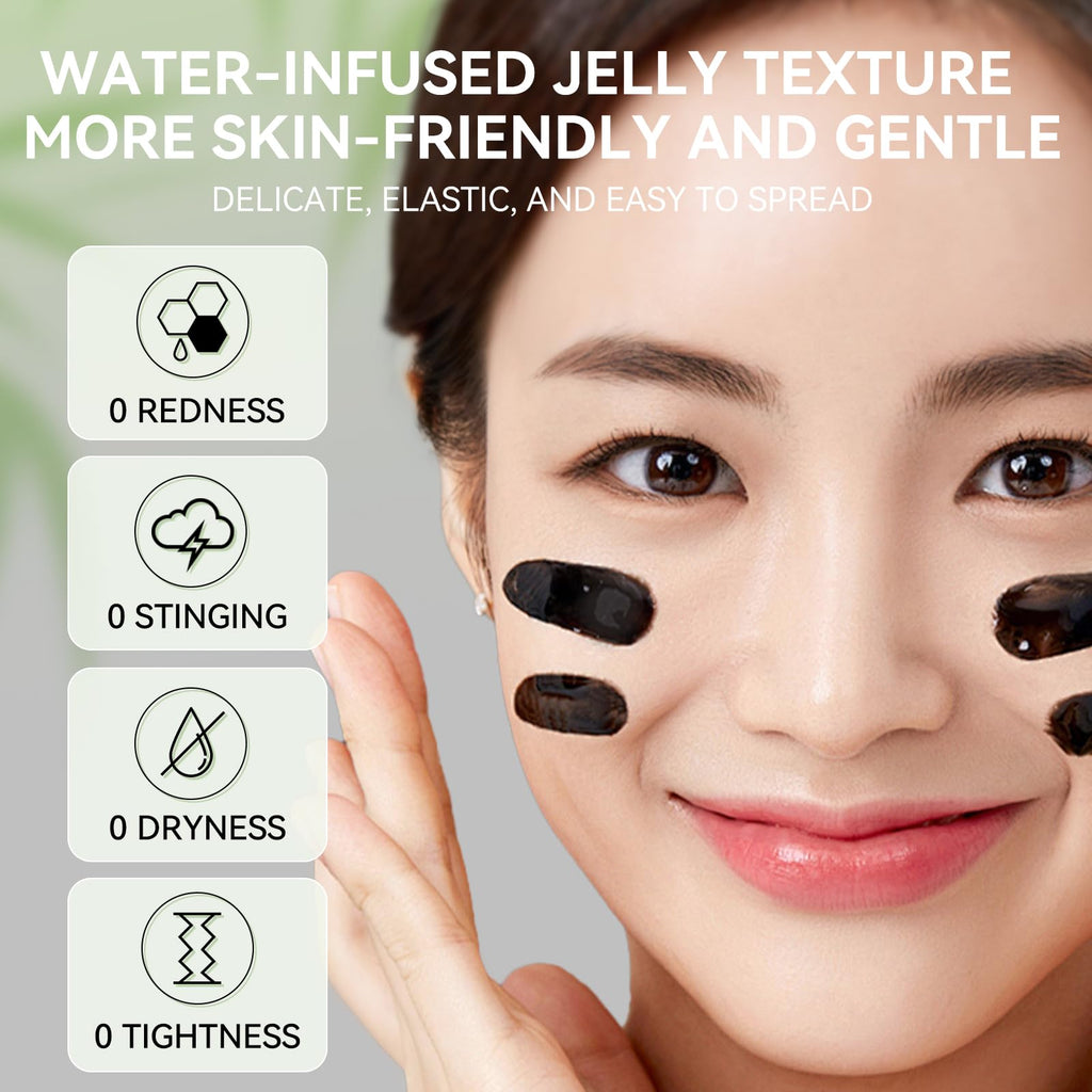 LANBENA Bamboo Charcoal Blackhead Mask & Nose Strips – Deep Pore Cleansing (60 Pcs)