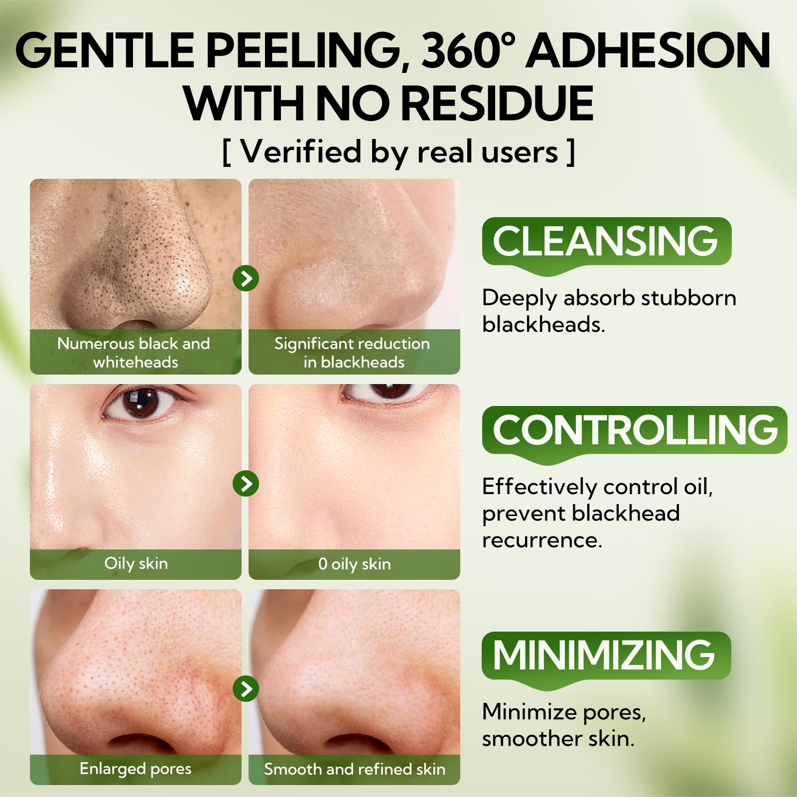 LANBENA 2-Pack Pore Strips 2.0 + Bamboo Charcoal Mask 3.0 – 2% BHA, White Clay, Oil Control