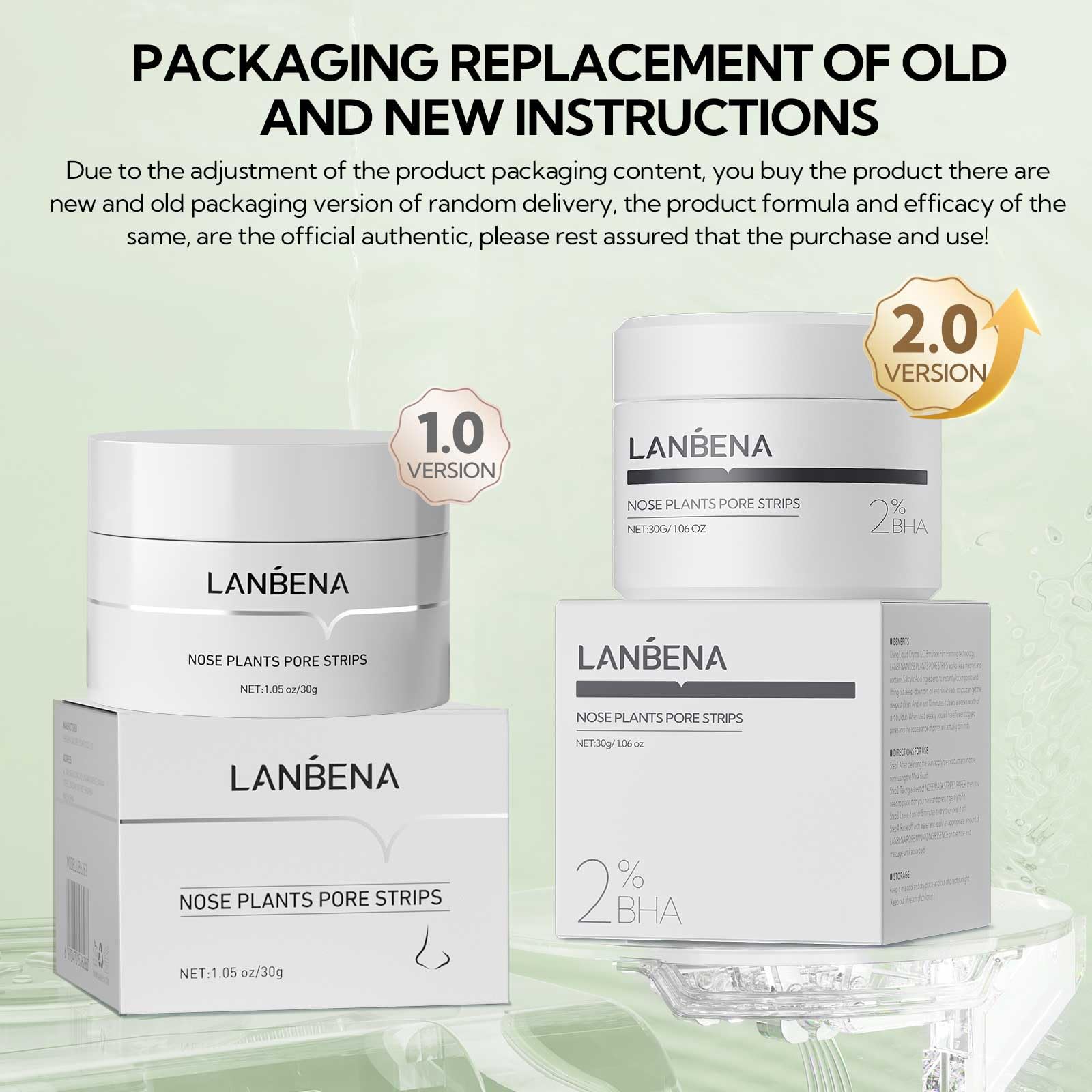 LANBENA Blackhead Remover Strips – 2% Salicylic Acid, Deep Nose Pore Cleansing, 2.0 Upgraded