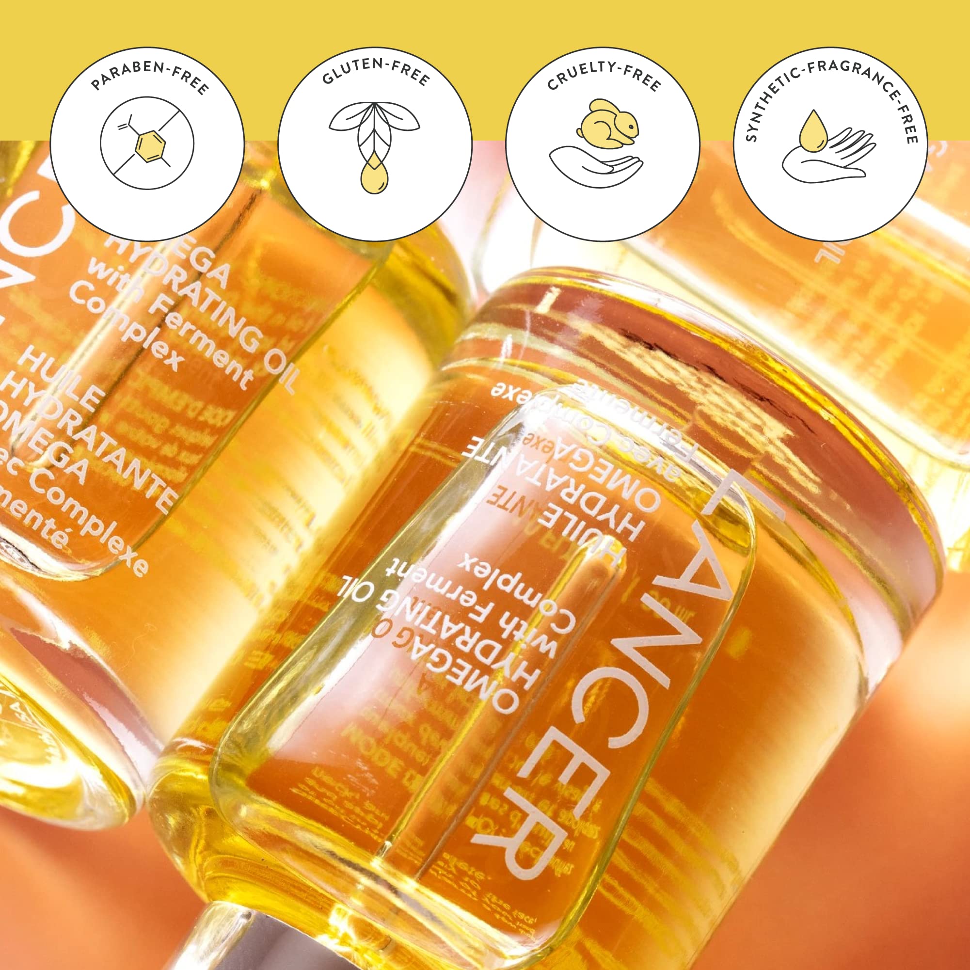 Lancer Omega Hydrating Oil with Ferment Complex & Turmeric – Daily Facial-Oil Serum 1 oz