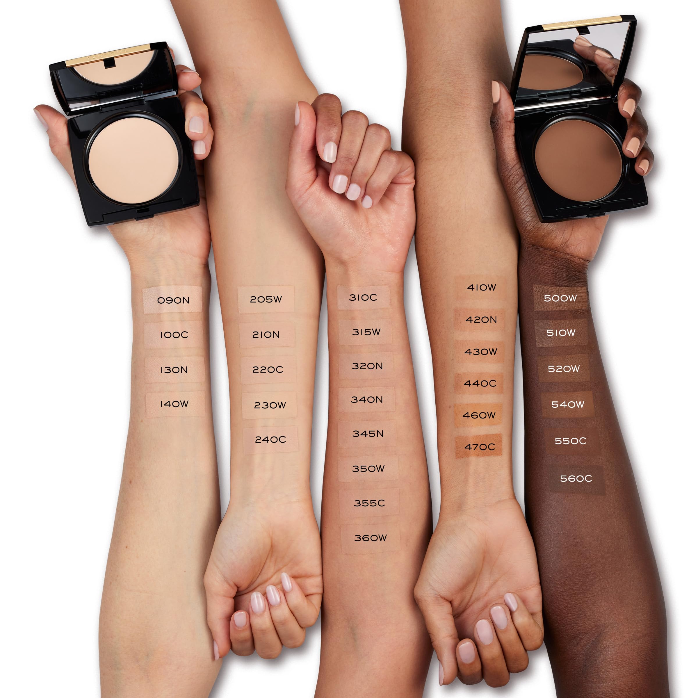 Lancôme Dual Finish Powder Foundation – Natural Matte Finish, Sheer-to-Full Coverage, Longwear (560)