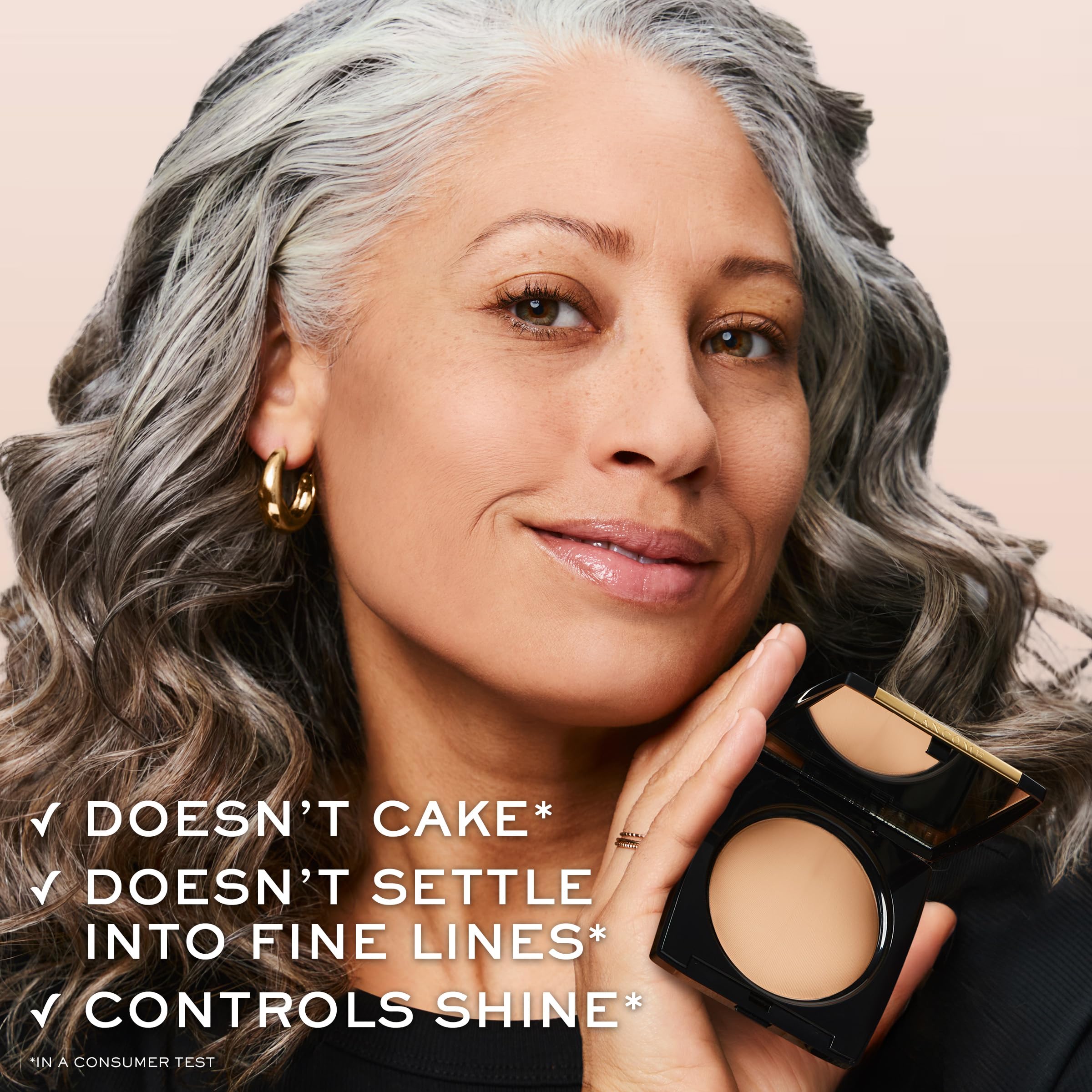 Lancôme Dual Finish Powder Foundation - Natural Matte, Longwear, Sheer-to-Full Coverage | Porcelain Delicate Cool