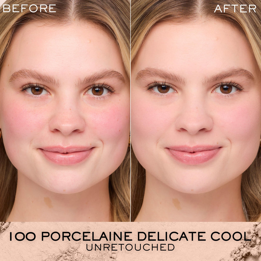 Lancôme Dual Finish Powder Foundation - Natural Matte, Longwear, Sheer-to-Full Coverage | Porcelain Delicate Cool