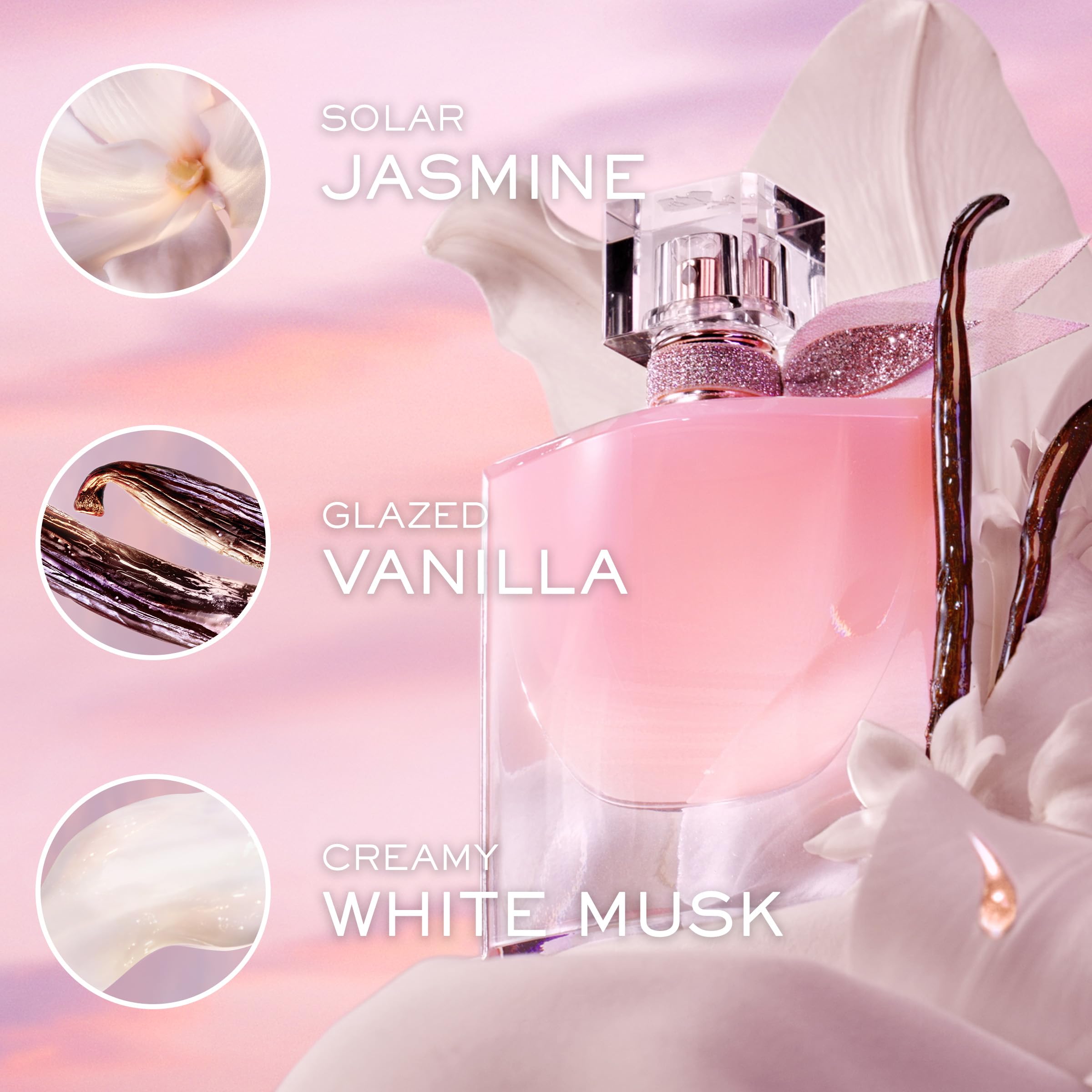 Lancôme La Vie Est Belle La Vie Vanille Nude Eau de Parfum – Floral Gourmand Scent with Solar Jasmine, Vanilla & White Musk | 0.34 Fl Oz