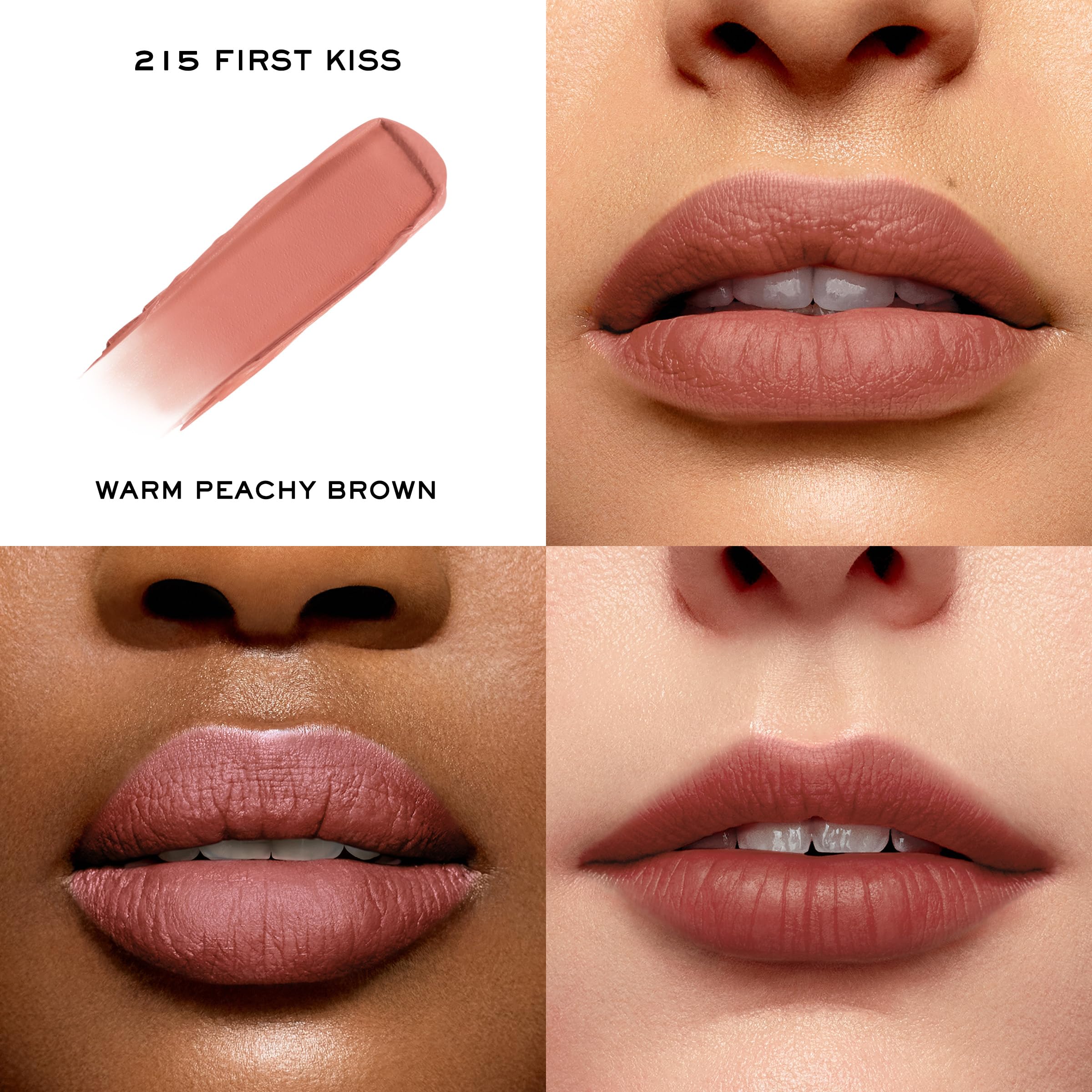 Lancôme L'Absolu Rouge Intimatte – First Kiss (Warm Peachy Brown) Buildable Matte Lipstick