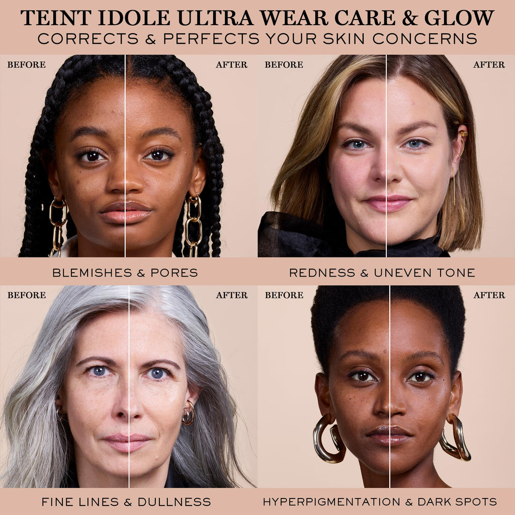 Lancôme Teint Idole Ultra Wear Care & Glow Foundation SPF 27 – Hydrating, Buildable Coverage (Shade 220C)