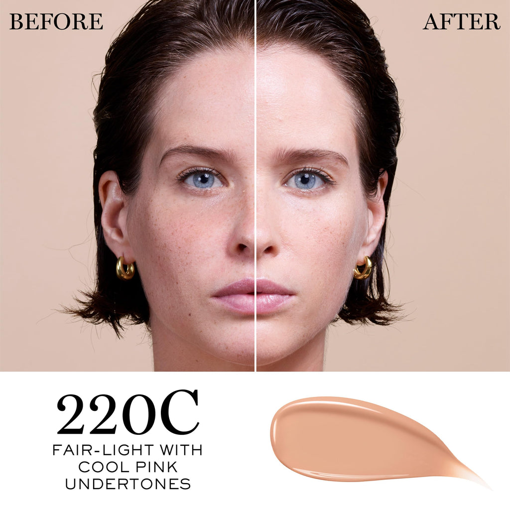 Lancôme Teint Idole Ultra Wear Care & Glow Foundation SPF 27 – Hydrating, Buildable Coverage (Shade 220C)