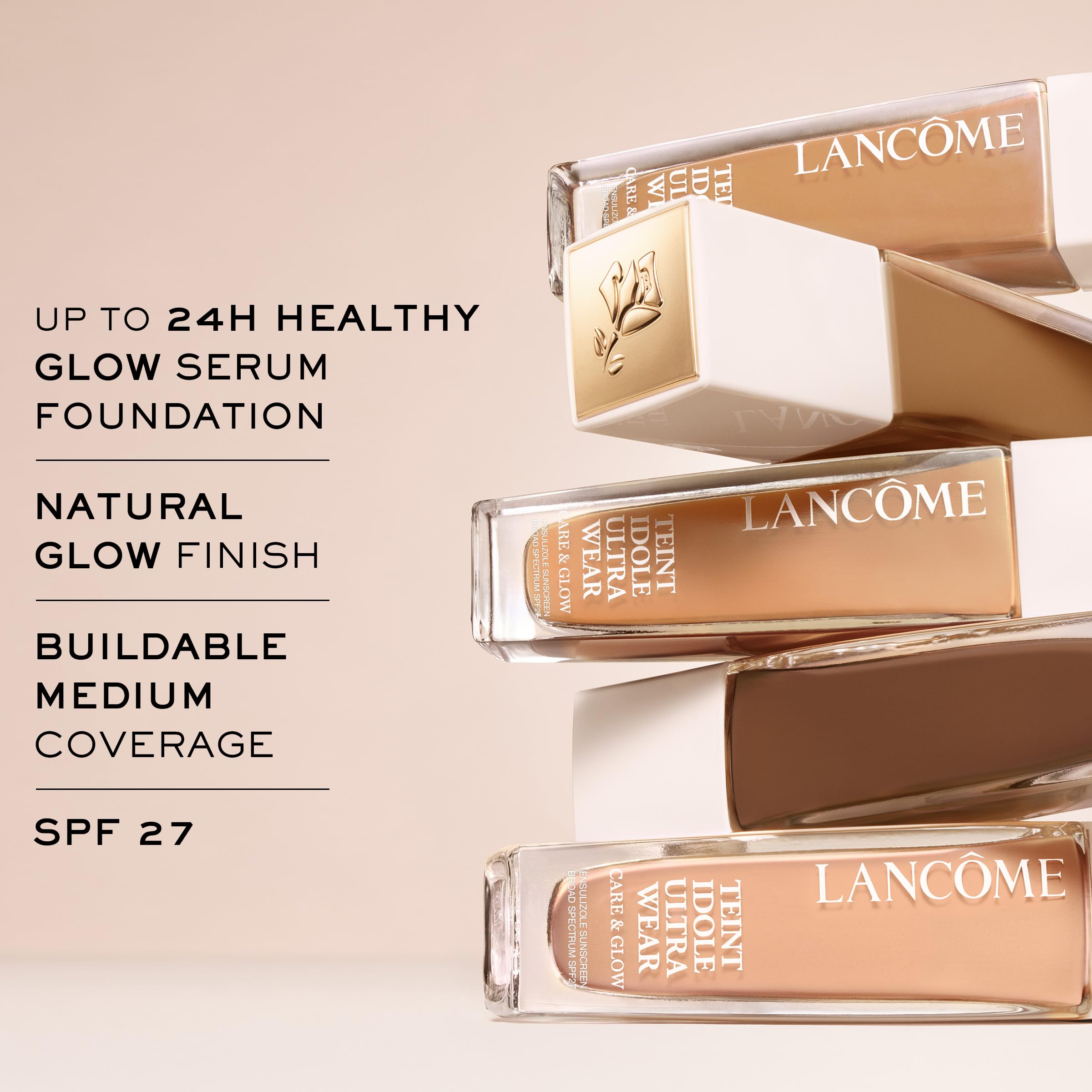 Lancôme Teint Idole Ultra Wear Care & Glow Foundation SPF 27 – Hydrating Medium Buildable Coverage (Shade 110C)