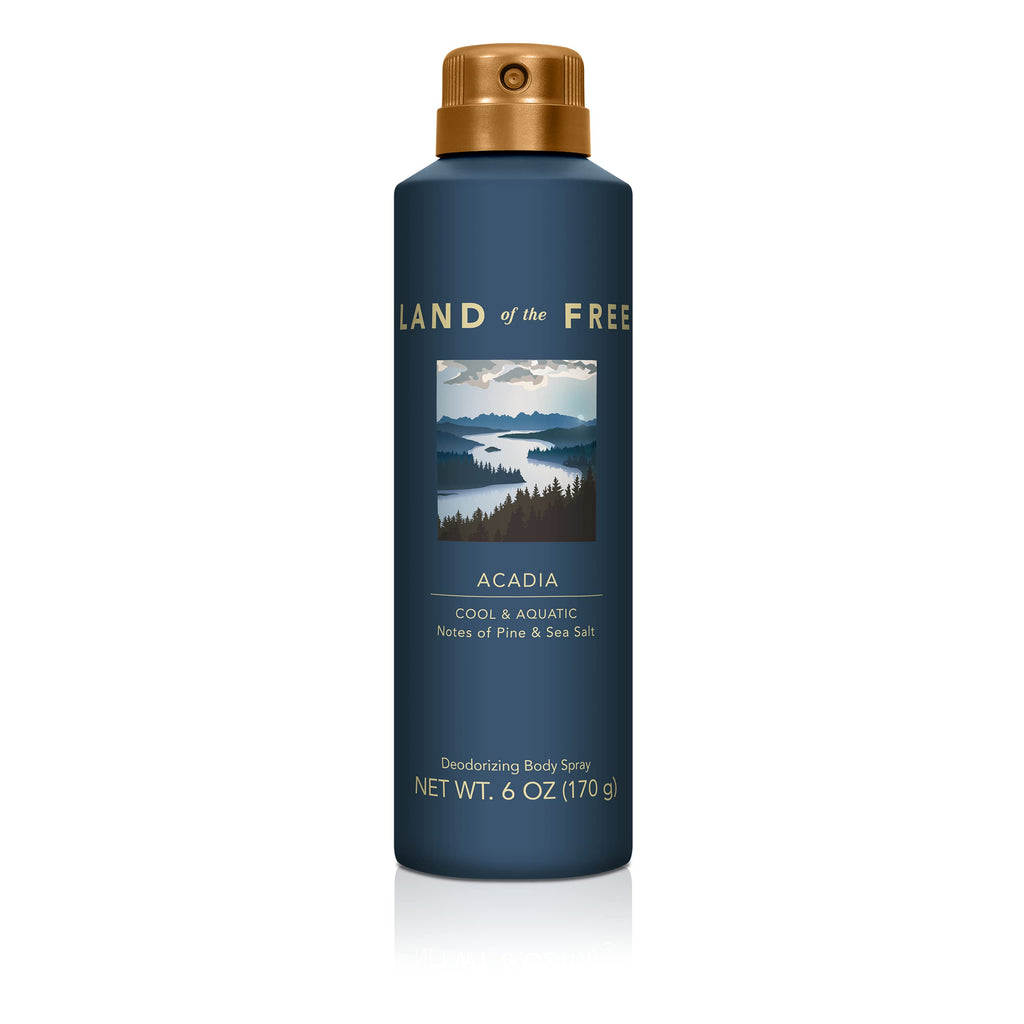 Land of the Free Acadia Body Spray – Oceanic Fresh Scent, 6 fl oz