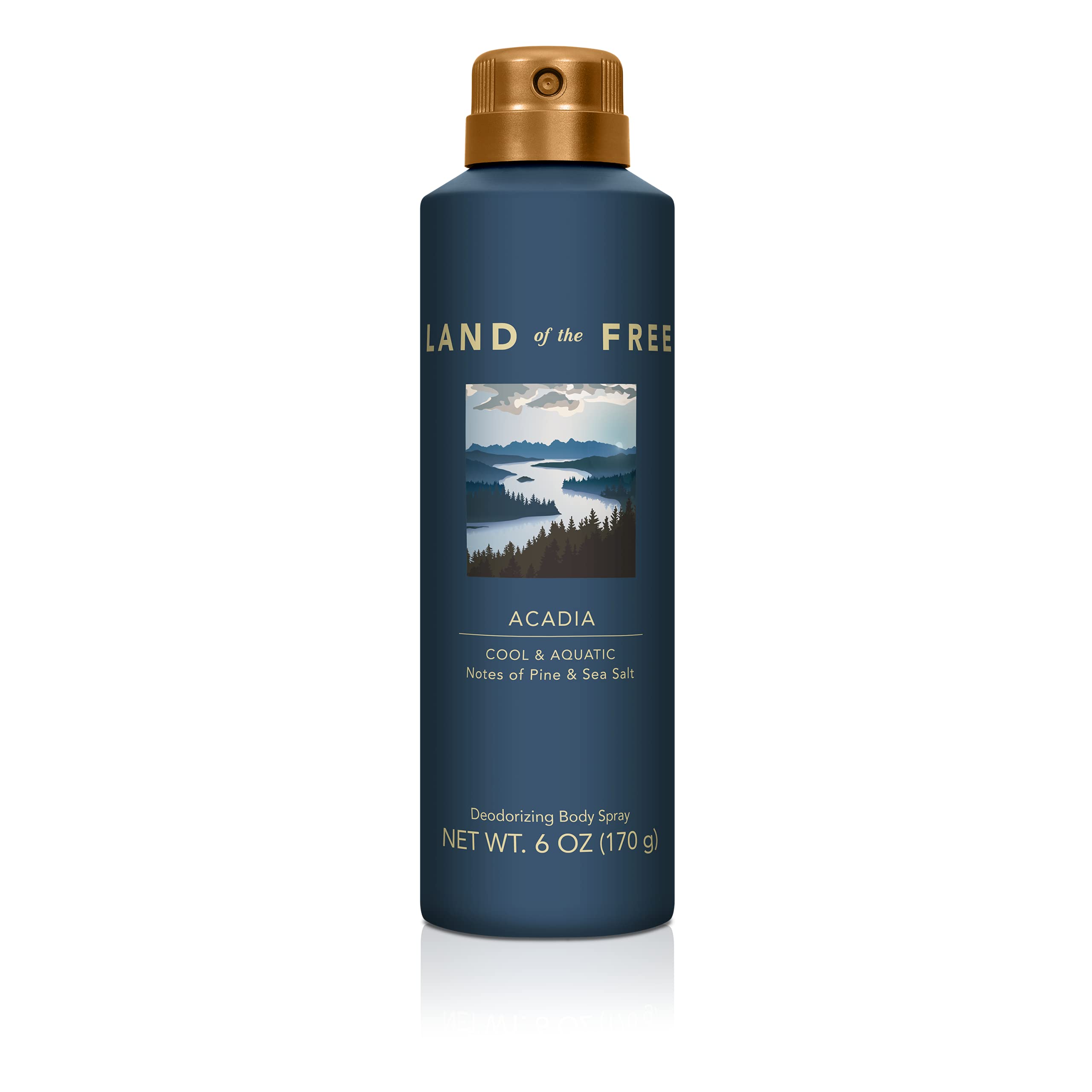 Land of the Free Acadia Body Spray – Oceanic Fresh Scent, 6 fl oz