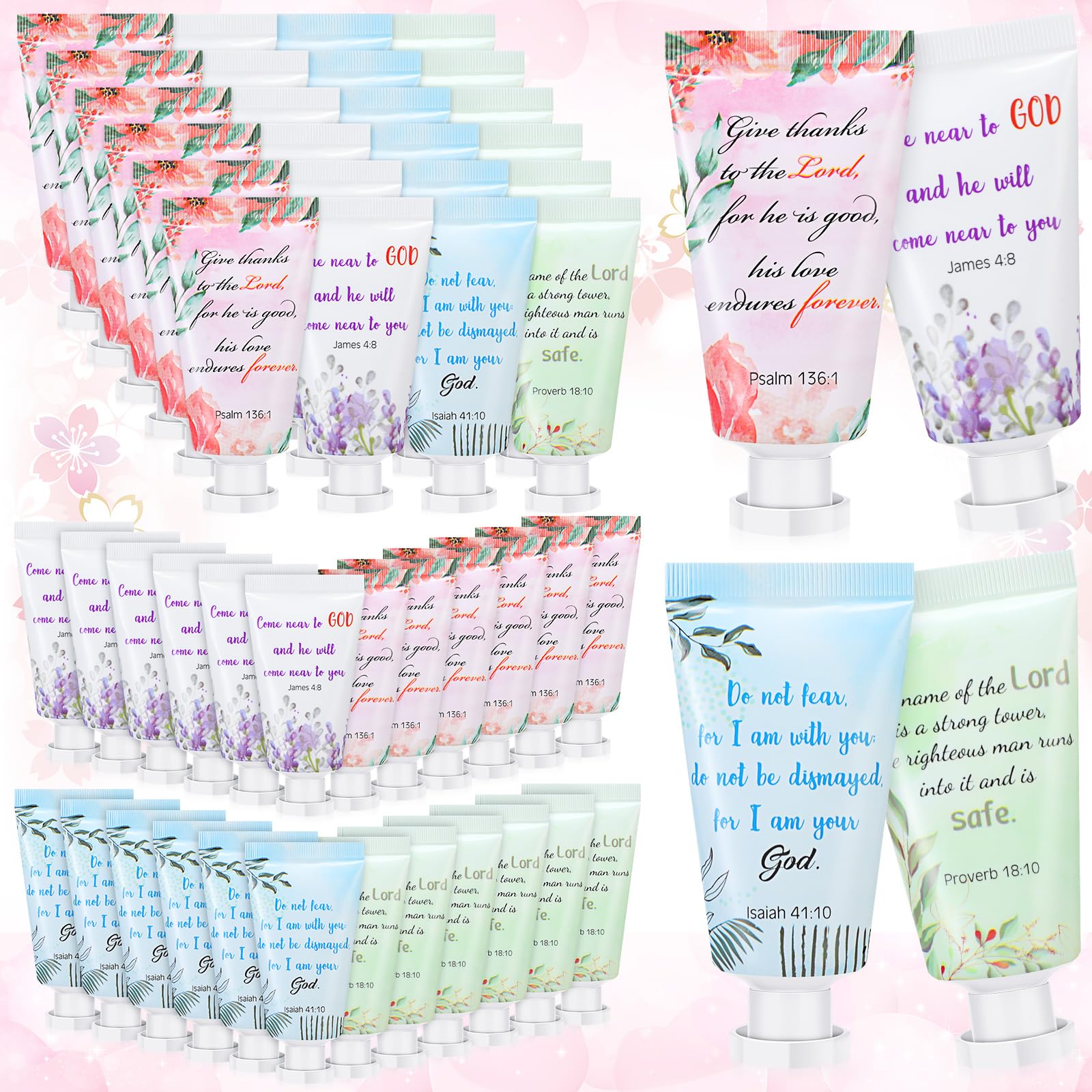 Landhoow 24 Pack Christmas Christian Hand Cream Gift Set – Travel Size 30ml Lotions