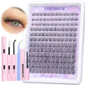 Lanflower Lash Extension Kit | Natural Lash Clusters & Wispy C-Curved Lashes