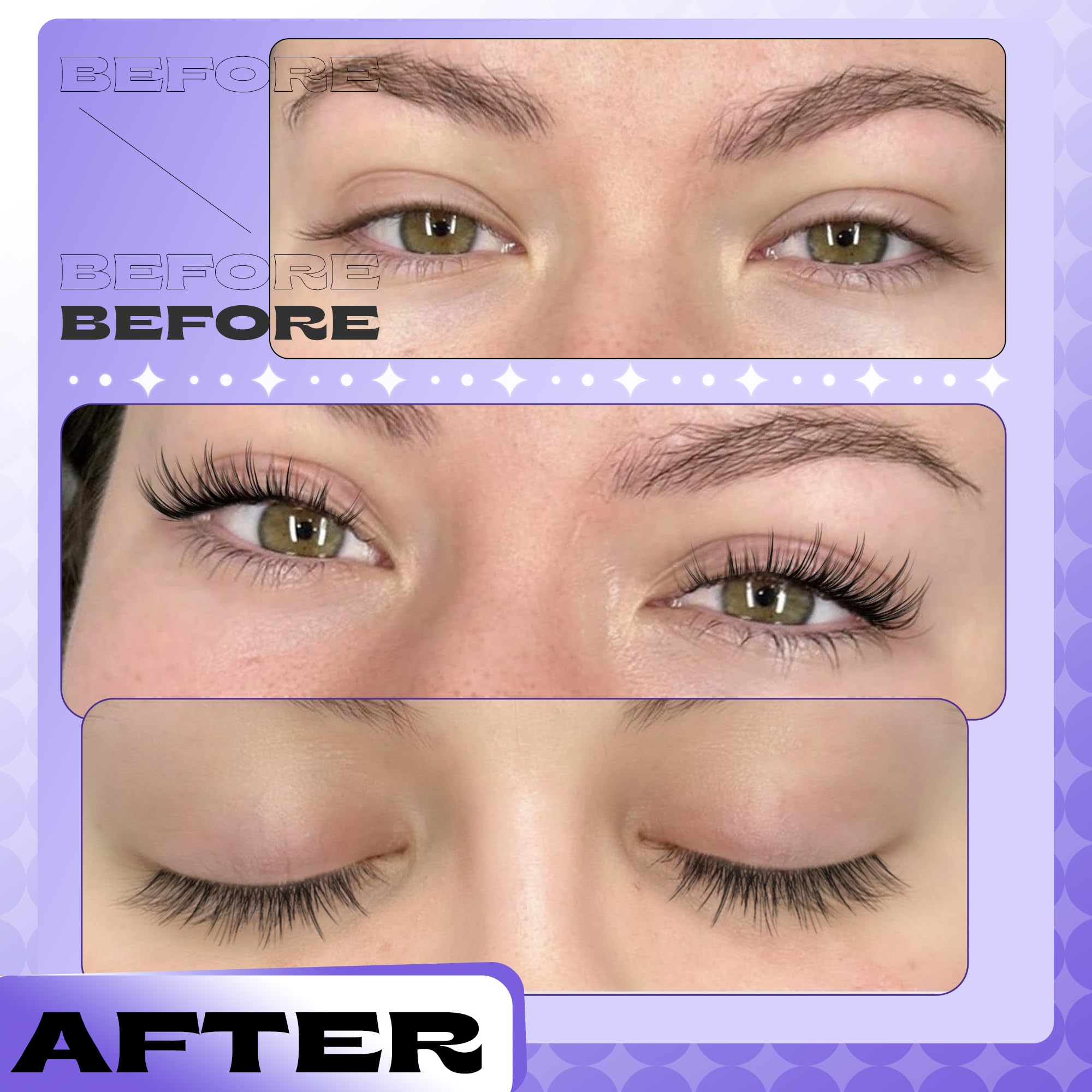 LANFLOWER Magnetic Eyelash with Applicator – Wispy Lash Clusters
