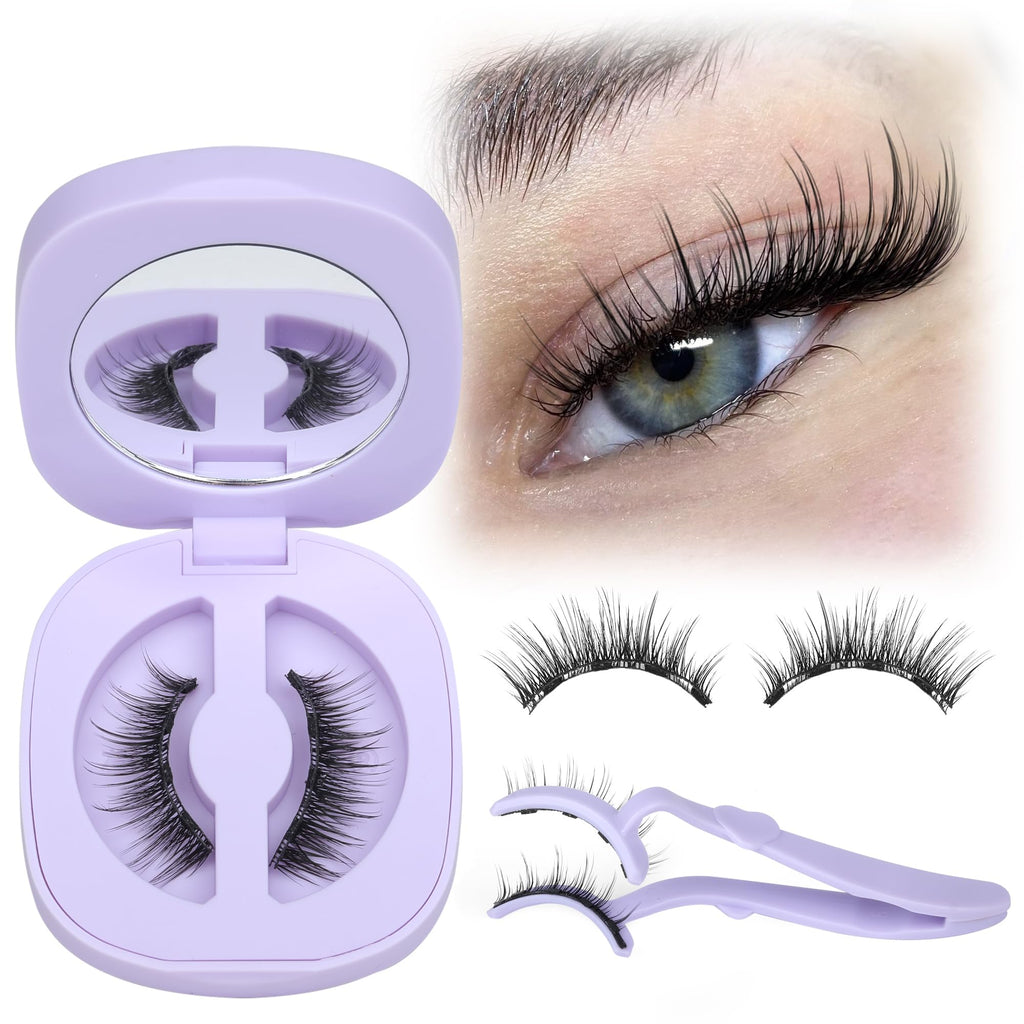 LANFLOWER Magnetic Eyelash with Applicator – Wispy Lash Clusters