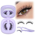 Lanflower Magnetic Eyelashes with Applicator – Natural Wispy Look, No Glue