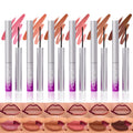 LANGMANNI 6Pcs Peel-Off Lip Liner Set – Long-Lasting Matte Lip Liners with Ergonomic Handle and Precision Brush