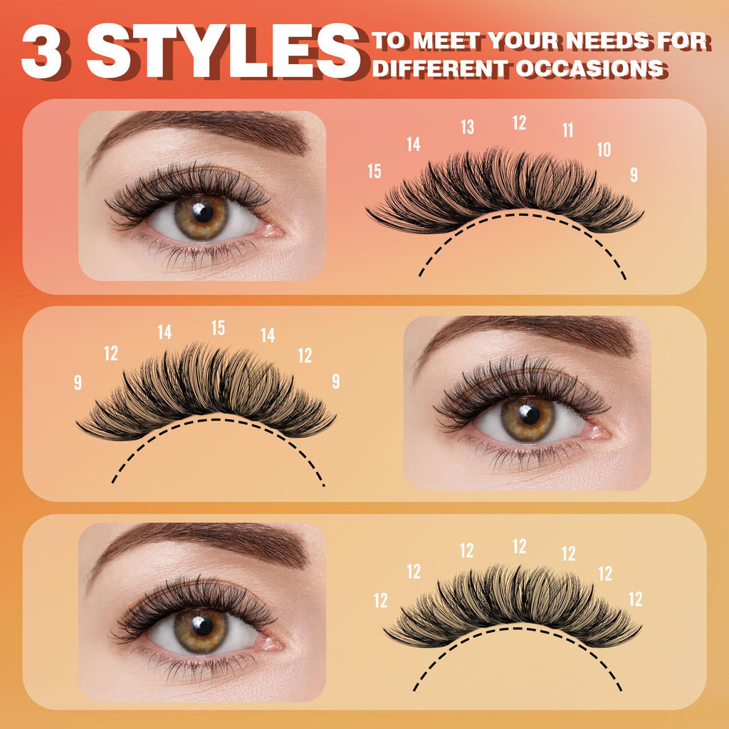 LANKIZ Lash Clusters Kit – DIY Lash Extensions, 280 pcs, 30D+40D C Curl