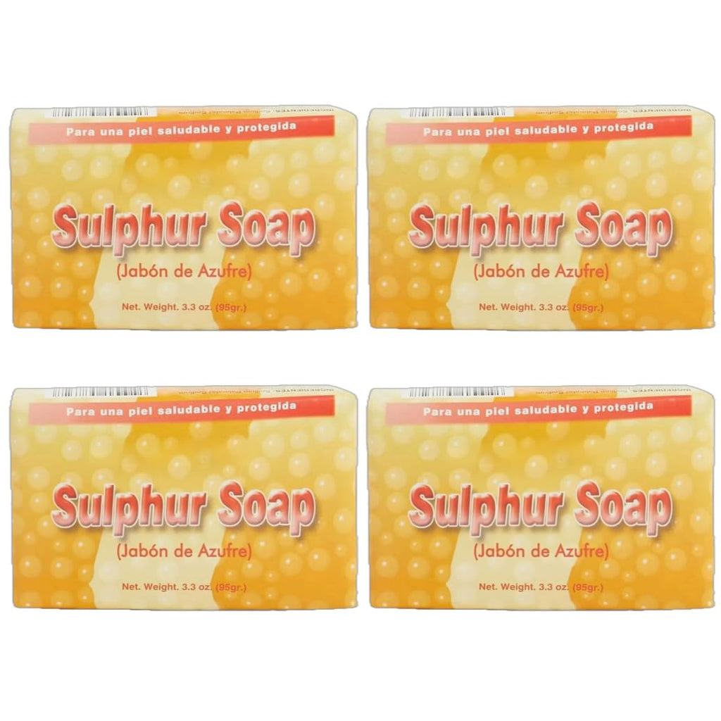 Lanman & Kemp Sulfur Soap Bar (3.3 oz) – Pack of 4 | Natural Cleansing
