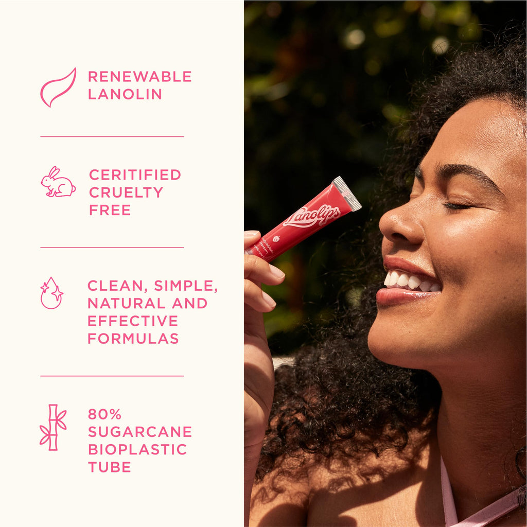 Lanolips Glossybalm Candy Bauble – Ultra Hydrating Tinted Lip Gloss with Lanolin & Vitamin E