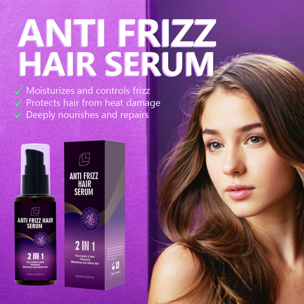 Lanthome Anti Frizz Hair Serum – 2in1 Frizz Control & Heat Protection | 60mL