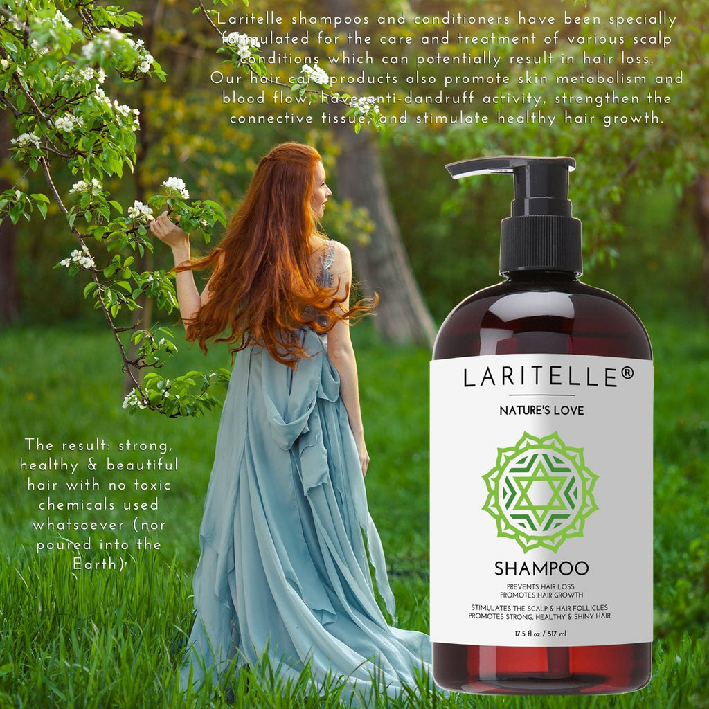 Laritelle Nature’s Love Organic Shampoo – 17.5 oz | Anti-Thinning Hair Growth, Color Safe, Made in California