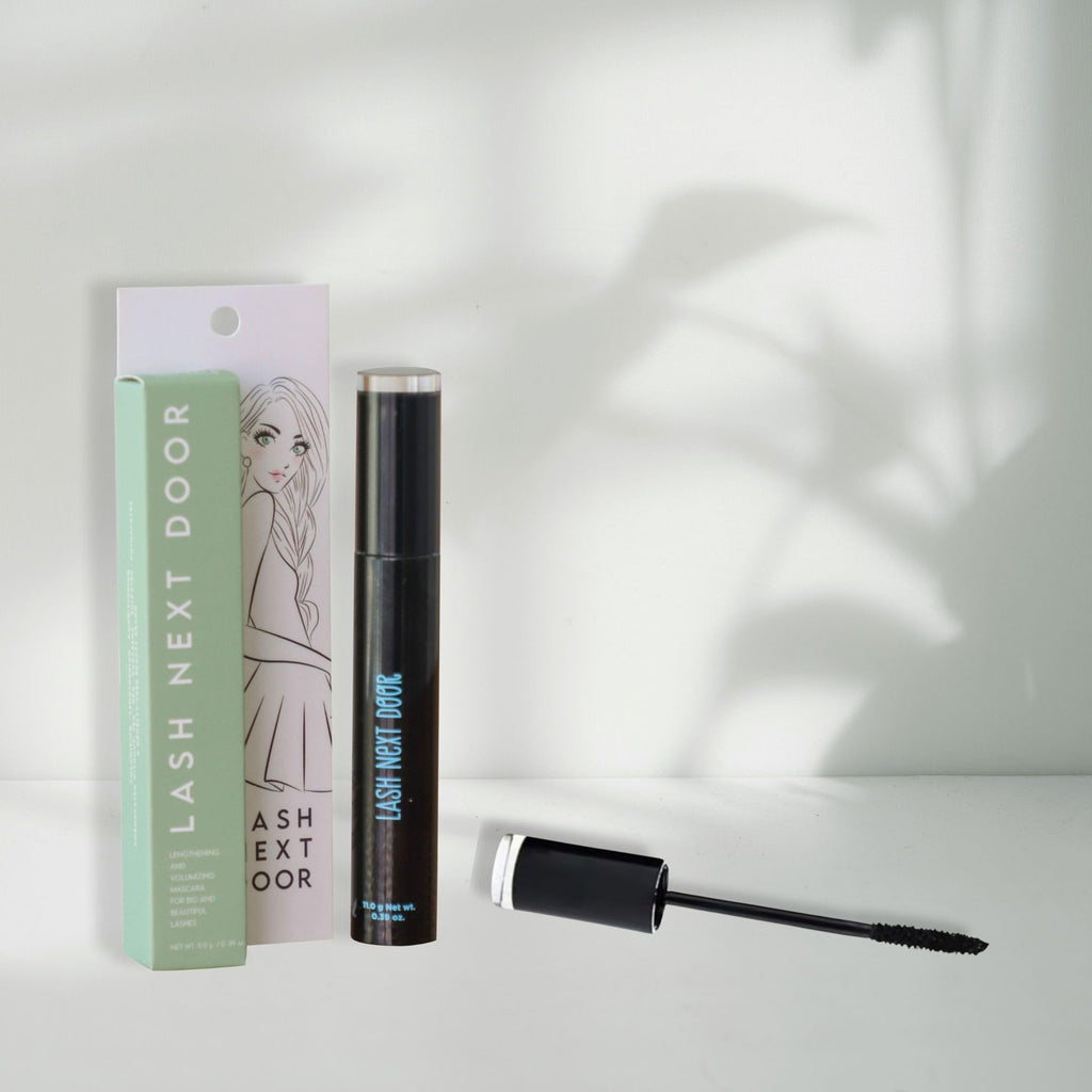 Lash Next Door Water Resistant Mascara – Black Volume & Length, Smudge-Proof, 2-Pack