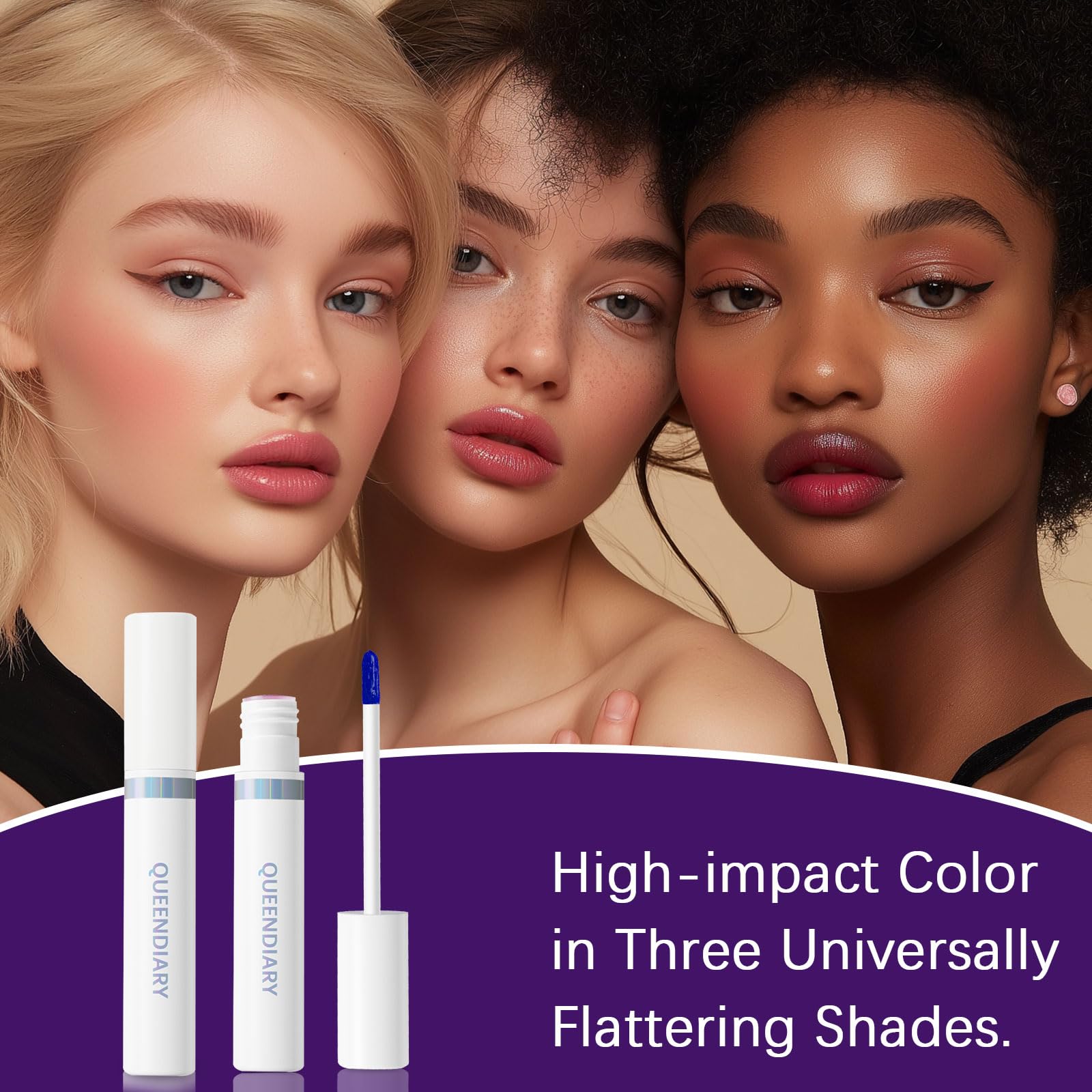 Lashcharm Lip Stain Peel Off - Long-Lasting Waterproof Matte Tint (Glamorous Stain)