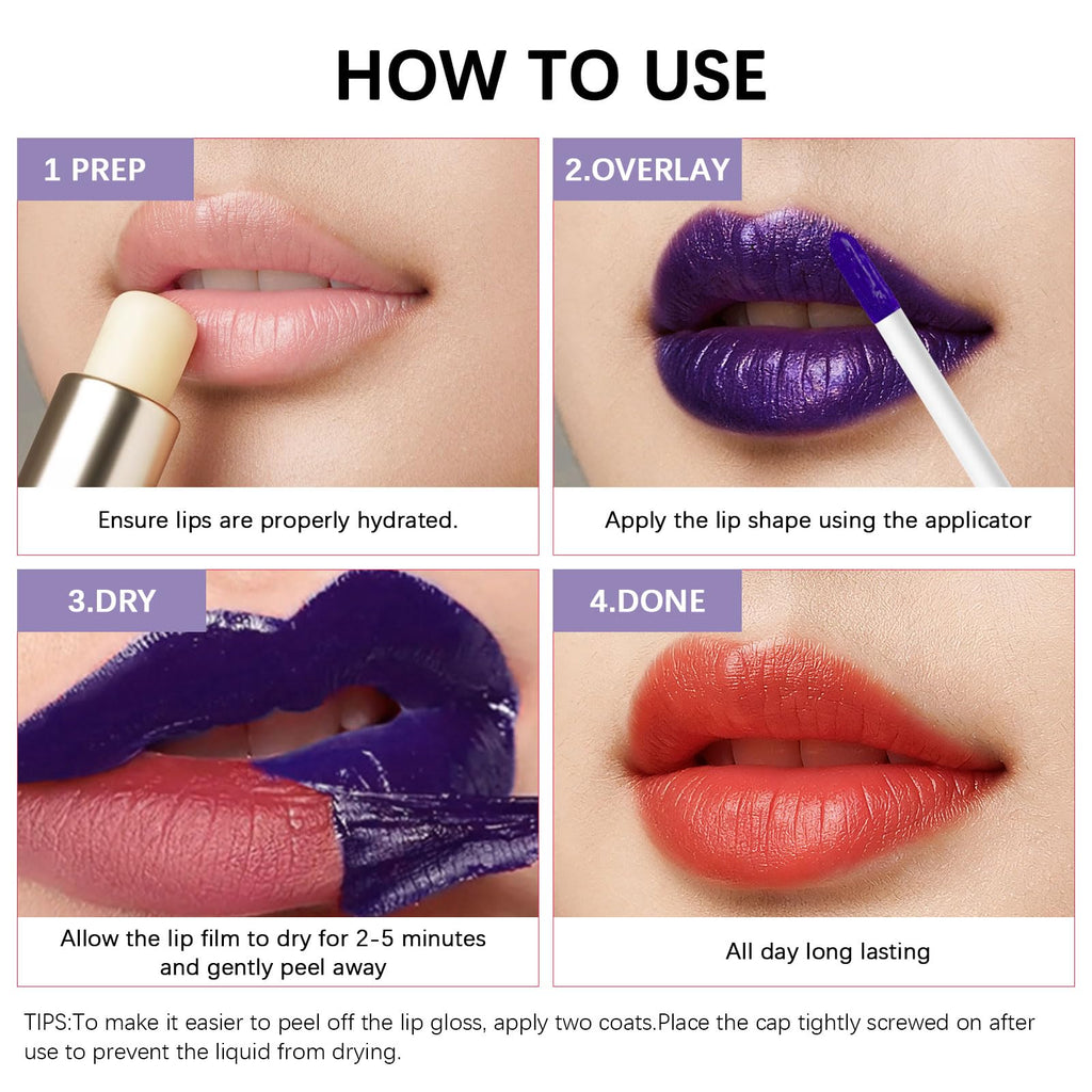 Lashcharm Lip Stain Peel Off – Long-Lasting Matte Lip Tint, Waterproof & Transfer-Proof (04 Darling Stain)