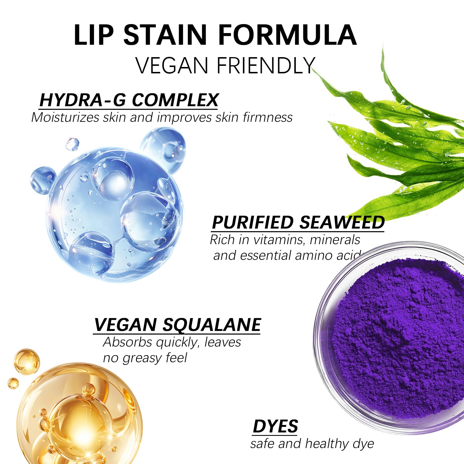 Lashcharm Lip Stain Peel Off - Long-Lasting Waterproof Matte Tint (Glamorous Stain)