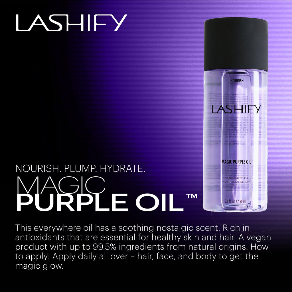 Lashify Magic Purple Oil – Head to Toe Hydration for Face, Hair & Body
