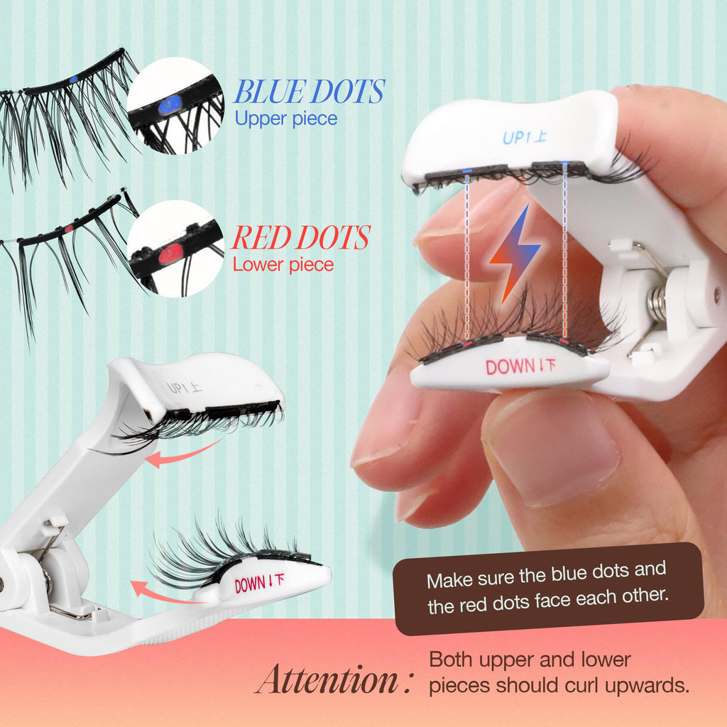 LASHVIEW Upgrade Magnetic Eyelashes with Applicator – No Glue Needed, 0.17mm Ultra-Thin Magnets