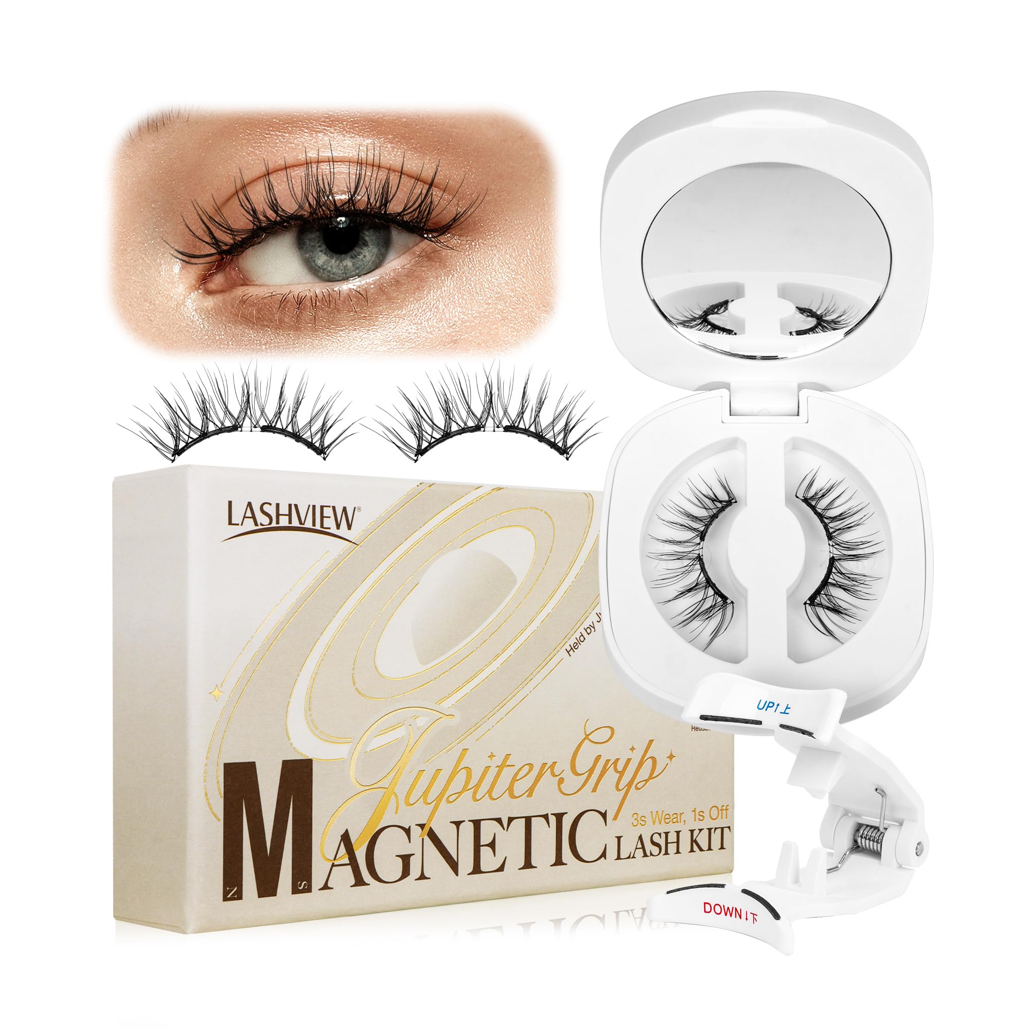 LASHVIEW Magnetic Eyelashes Kit CT27 – Natural Look with Applicator