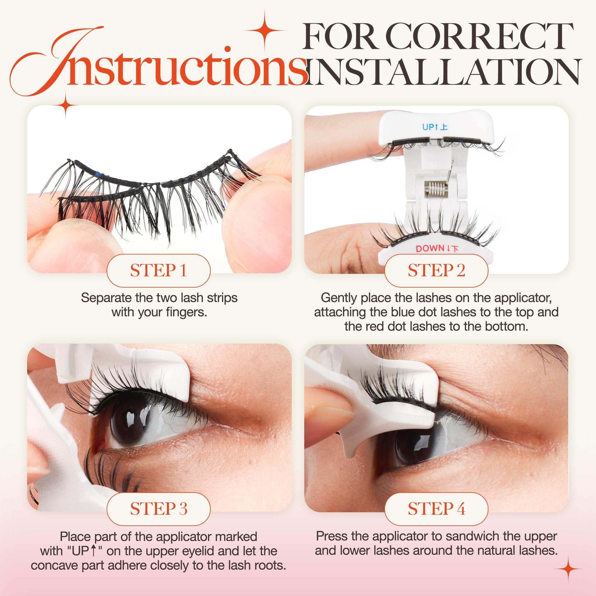 LASHVIEW Upgrade Magnetic Eyelashes with Applicator – Reusable, Glue-Free