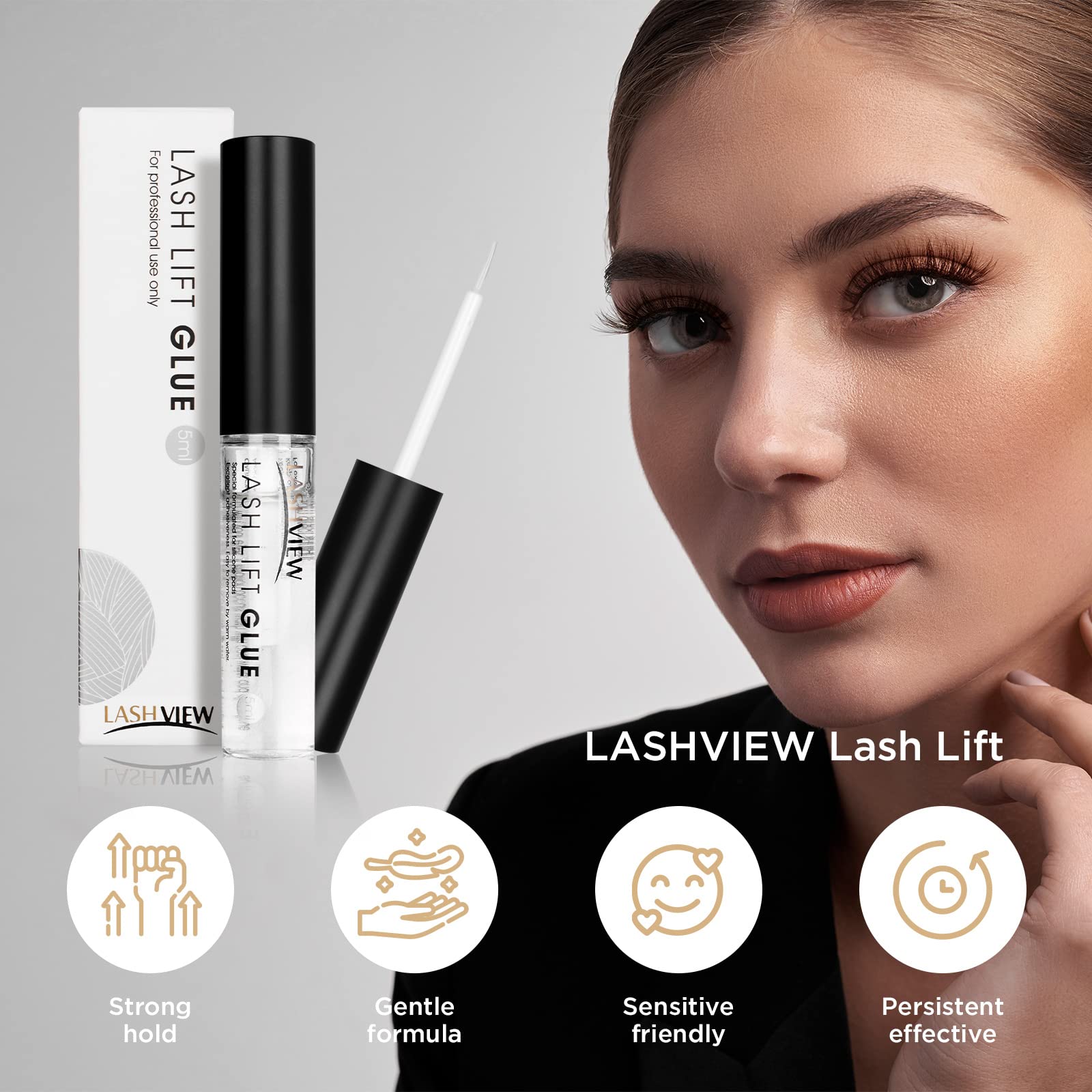 LASHVIEW Lash Lift Glue 2pcs – Odorless, No Irritation, 5ML x2