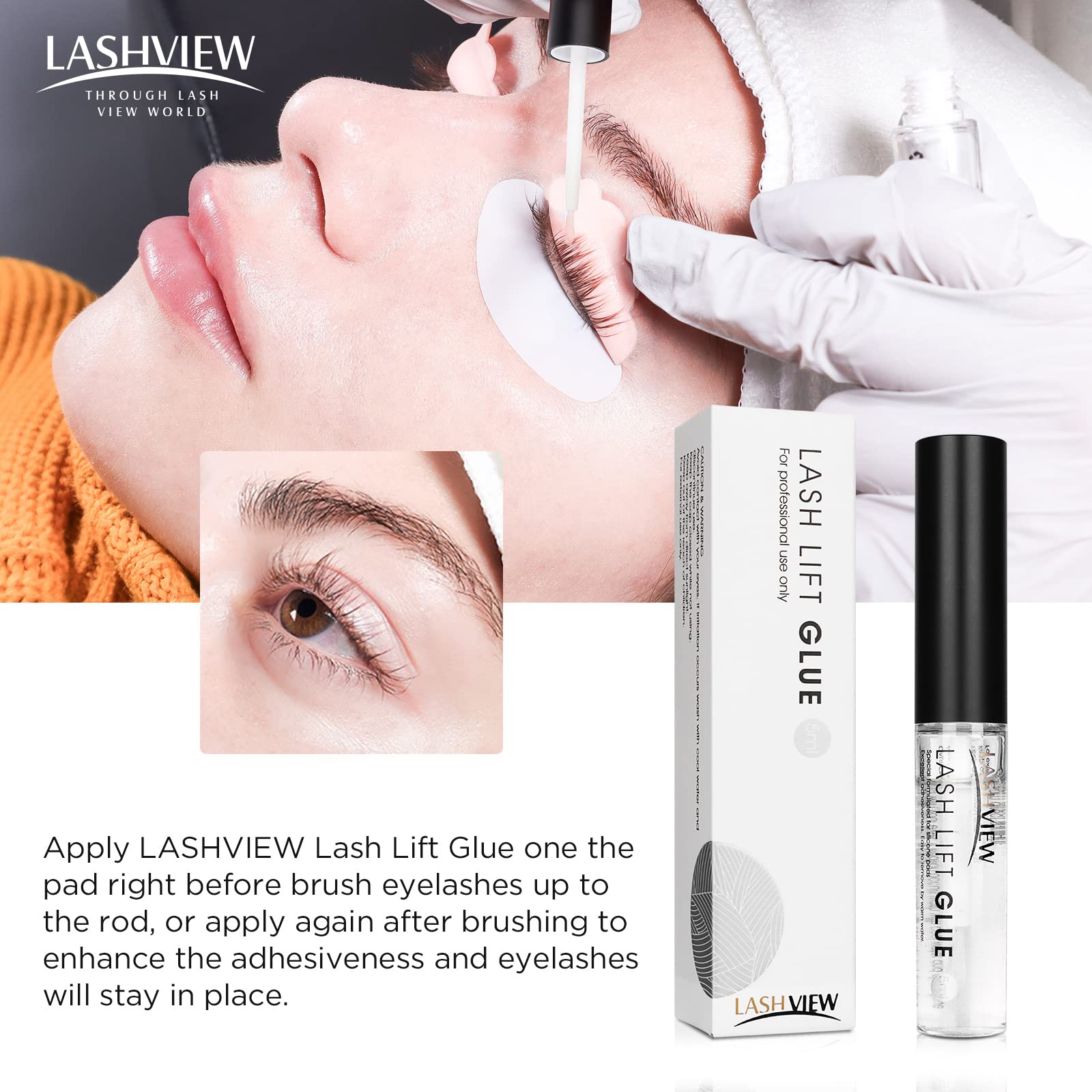 LASHVIEW Lash Lift Glue 2pcs – Odorless, No Irritation, 5ML x2