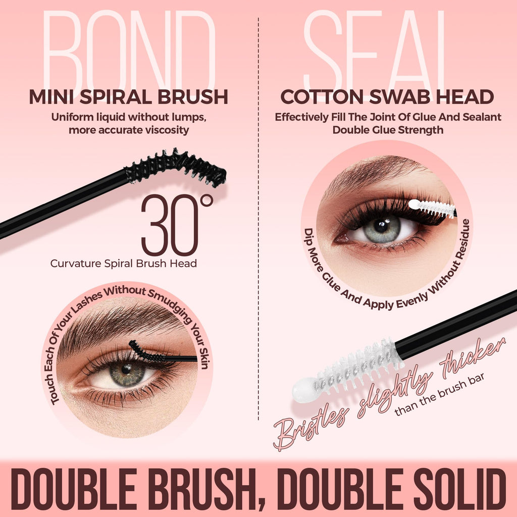 LASHVIEW Lash Glue Bond and Seal – 2-in-1 Waterproof Cluster Lash Adhesive for DIY Extensions