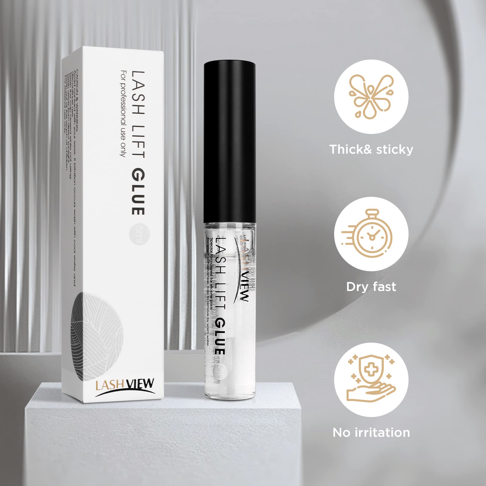 LASHVIEW Lash Lift Glue 2pcs – Odorless, No Irritation, 5ML x2