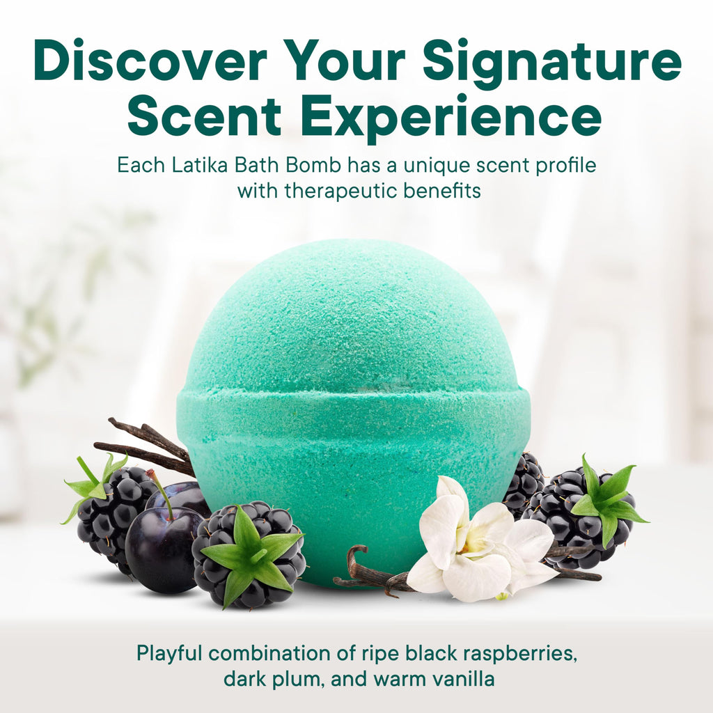Latika Classic Bath Bomb Mermaid – Black Raspberry, Dark Plum & Vanilla for Skin Nourishment
