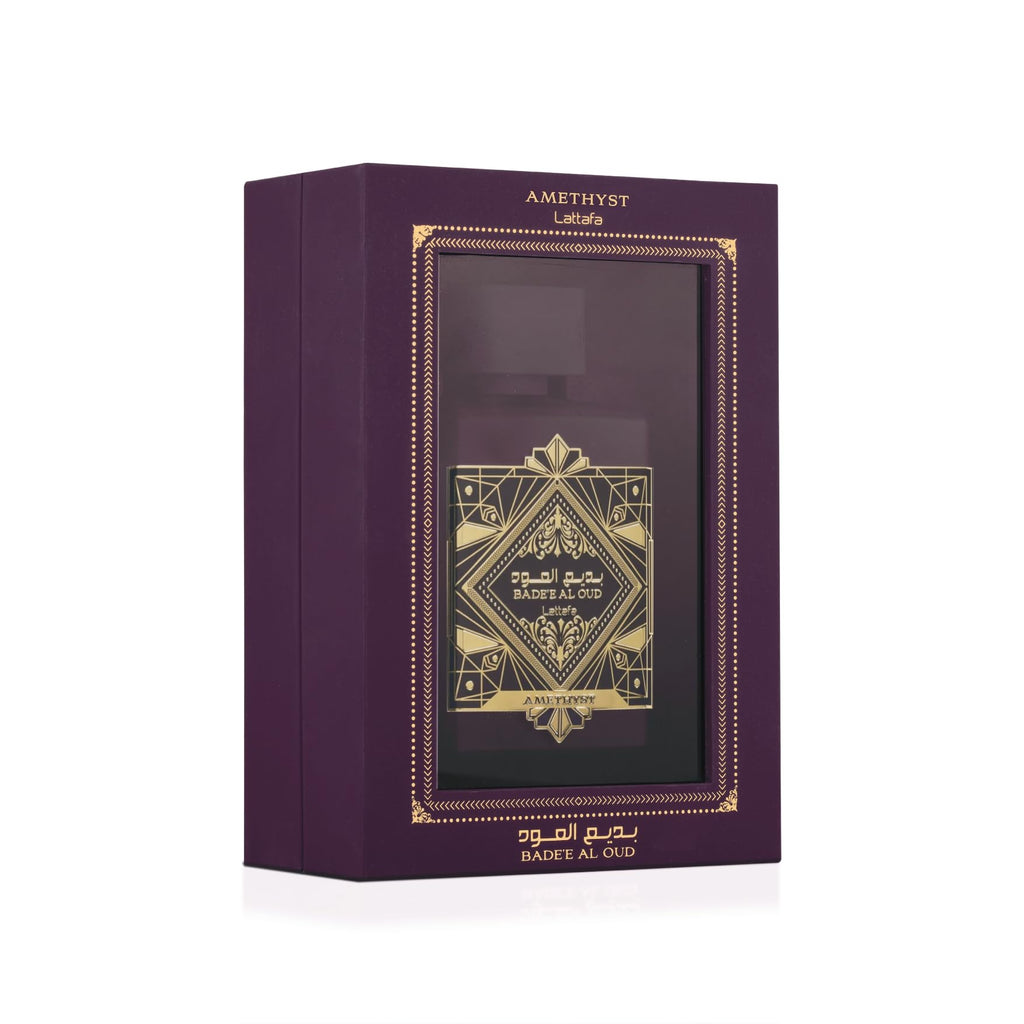 Lattafa Bade'e Al Oud Amethyst – Unisex Eau de Parfum 100 ml | Amber Vanilla Fragrance