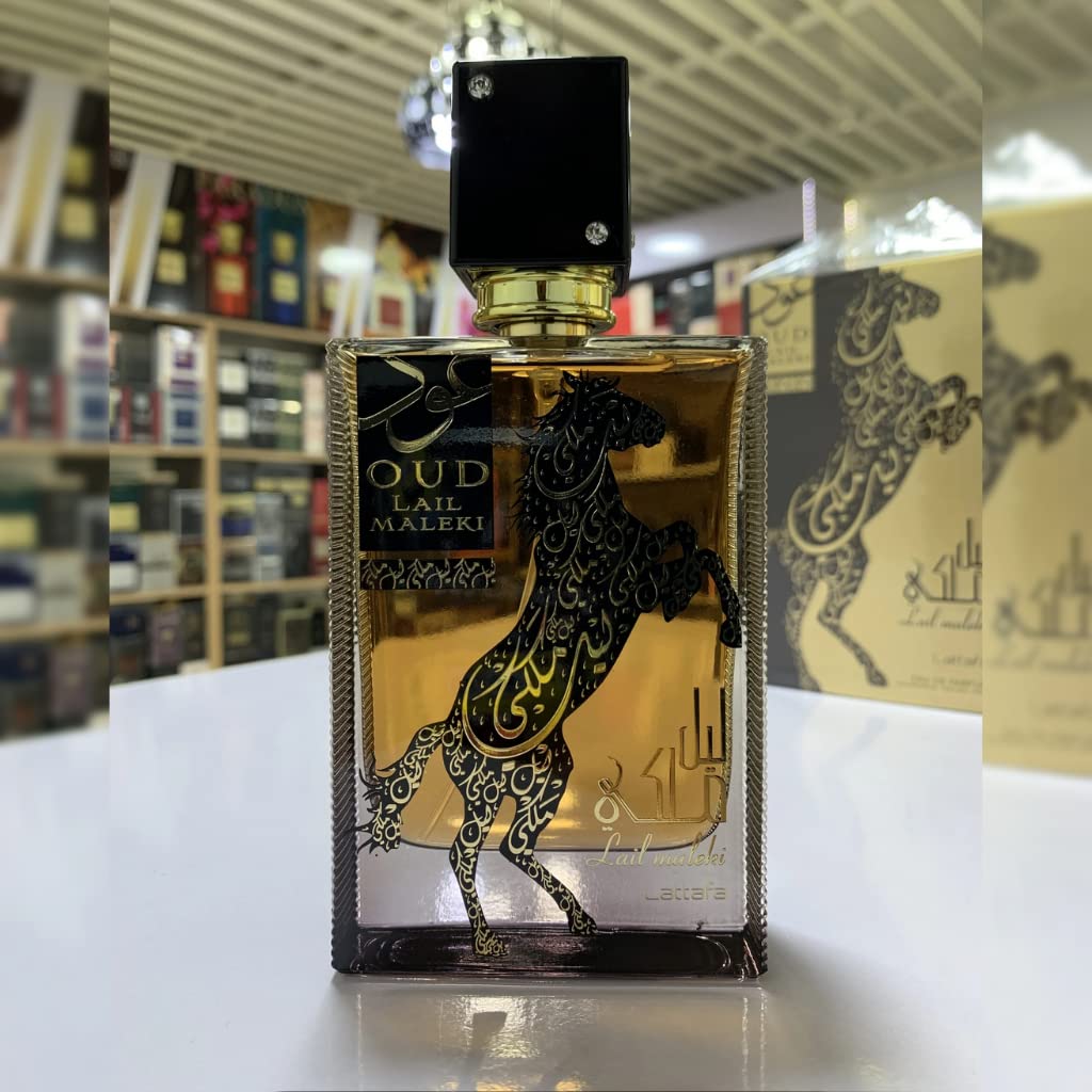 Lattafa Lail Maleki Oud Unisex EDP, 3.4 oz – Amber Oud Scent