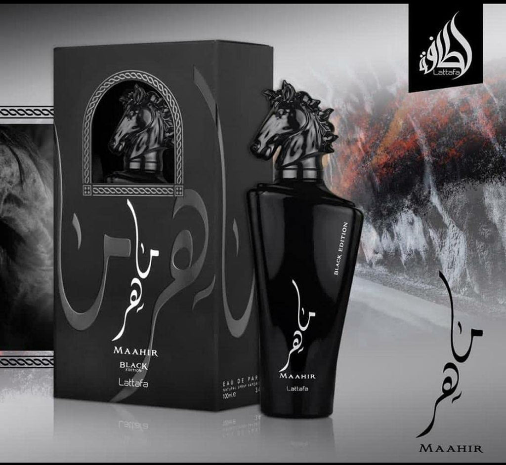 Lattafa Maahir Black Edition – Unisex Oud Amber Spicy EDP 3.4 Ounce | Lattafa Perfumes