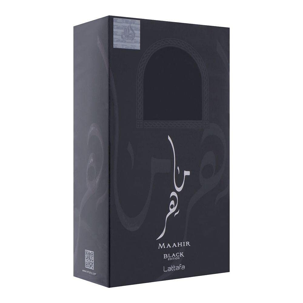 Lattafa Maahir Black Edition – Unisex Oud Amber Spicy EDP 3.4 Ounce | Lattafa Perfumes