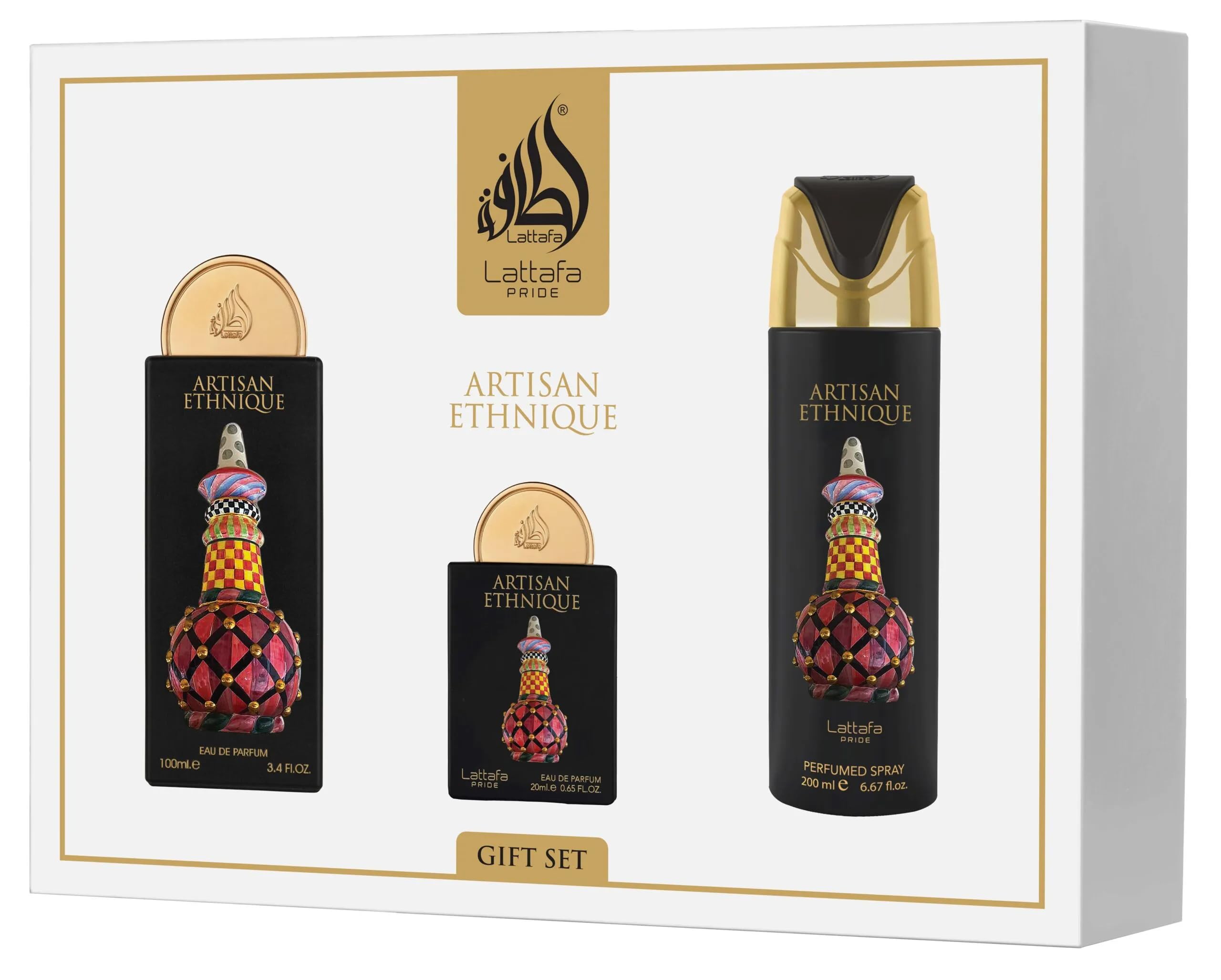 Lattafa Pride Artisan Ethnique Gift Set – Spicy Gourmand Ambery (Unisex)