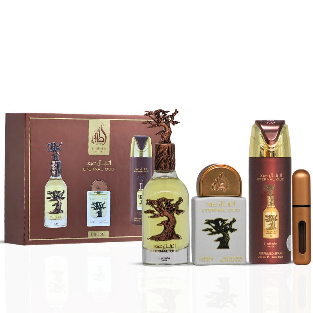 Lattafa Pride Eternal Oud 3-Piece Gift Set – Unisex Arabian Perfumes
