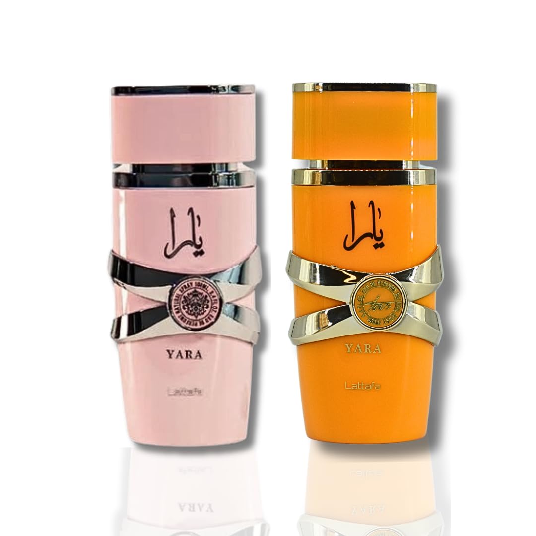 Lattafa for Women 2-Piece Eau de Parfum Gift Set – Yara + Yara Tous (3.4 oz / 100 ml each)