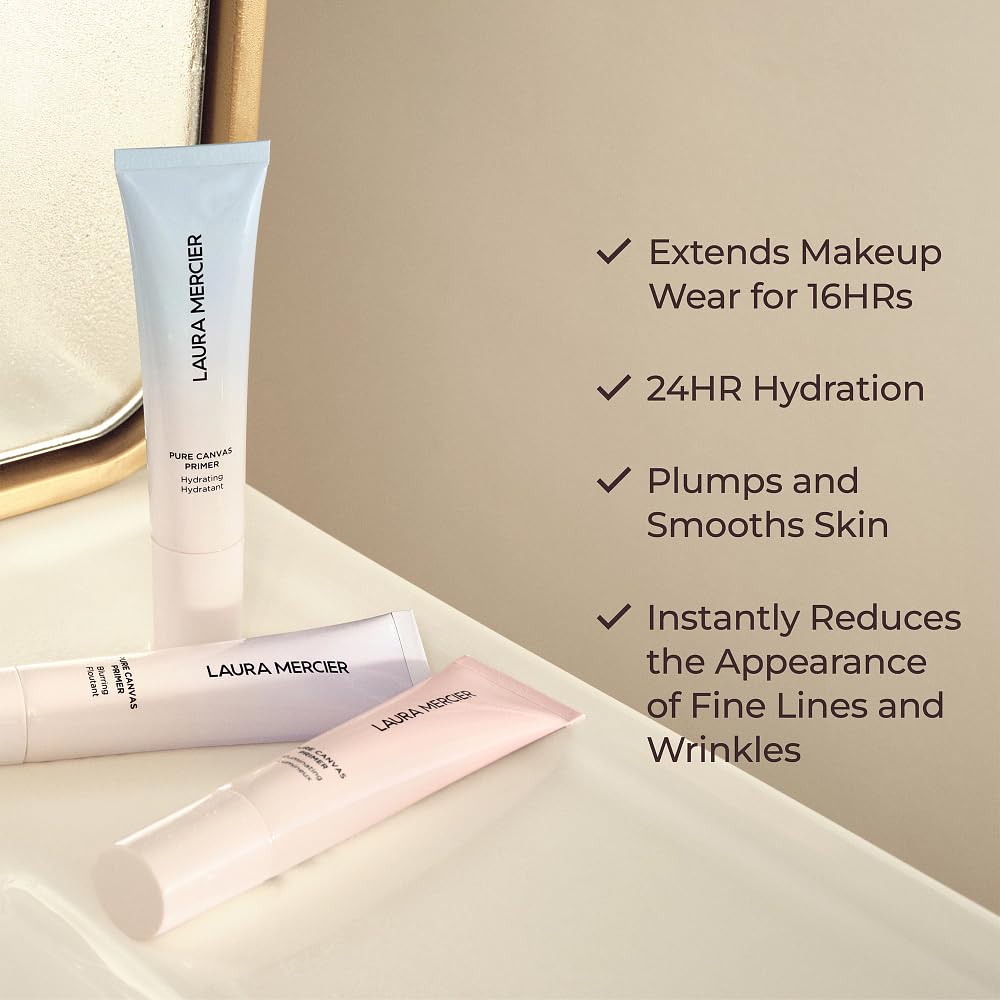 Laura Mercier Pure Canvas Primer Hydrating — Extends Makeup Wear, Natural Finish, Travel Size