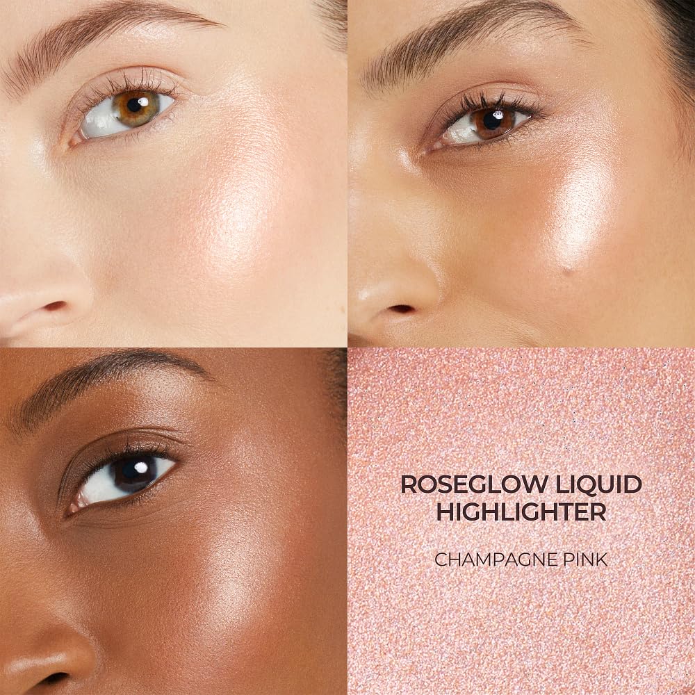 Laura Mercier RoseGlow Liquid Highlighter – Rosy Champagne Pink Radiance for All Skin Tones
