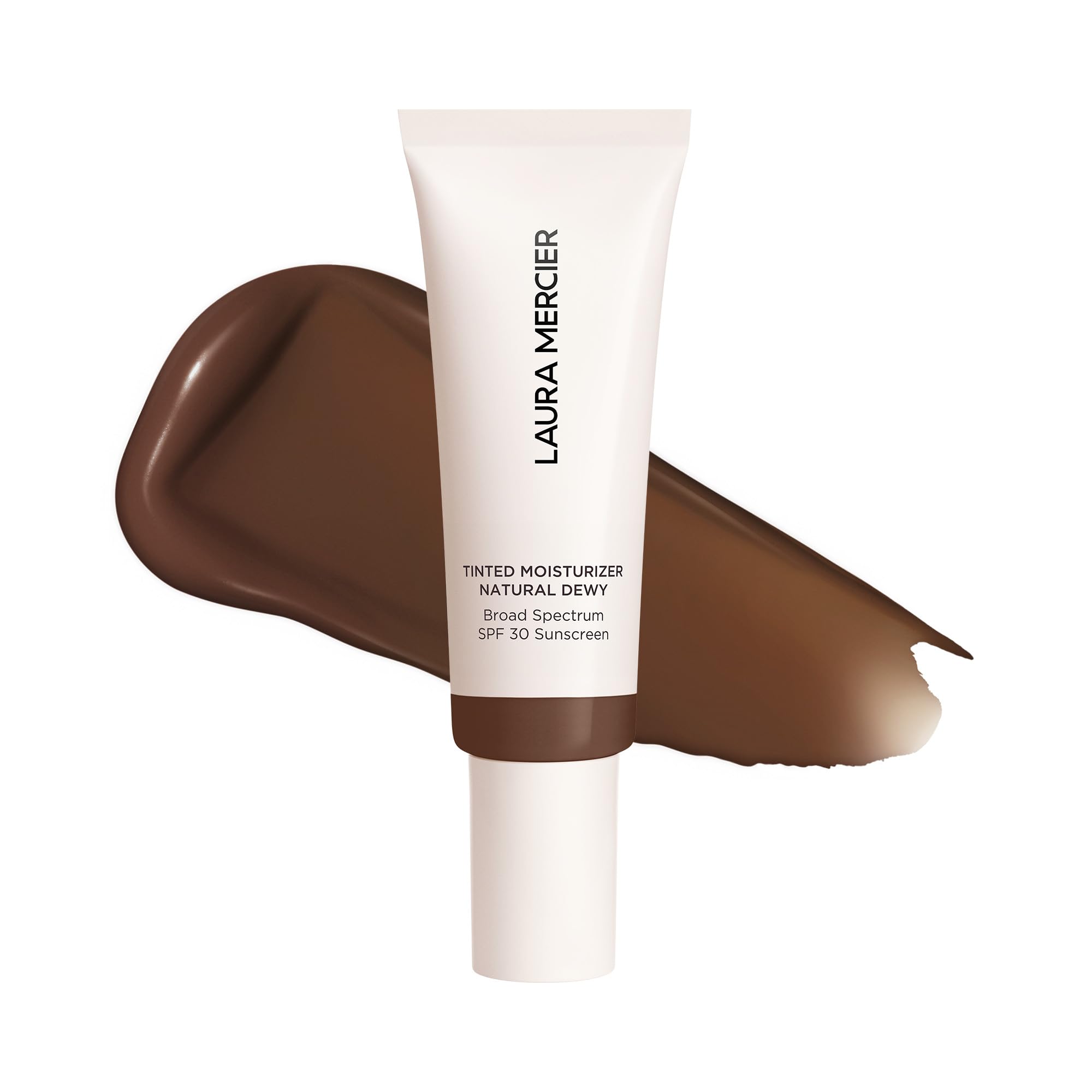 Laura Mercier Tinted Moisturizer Natural Dewy SPF 30 in Sable – 24HR Hydration, Buildable Sheer to Light Coverage