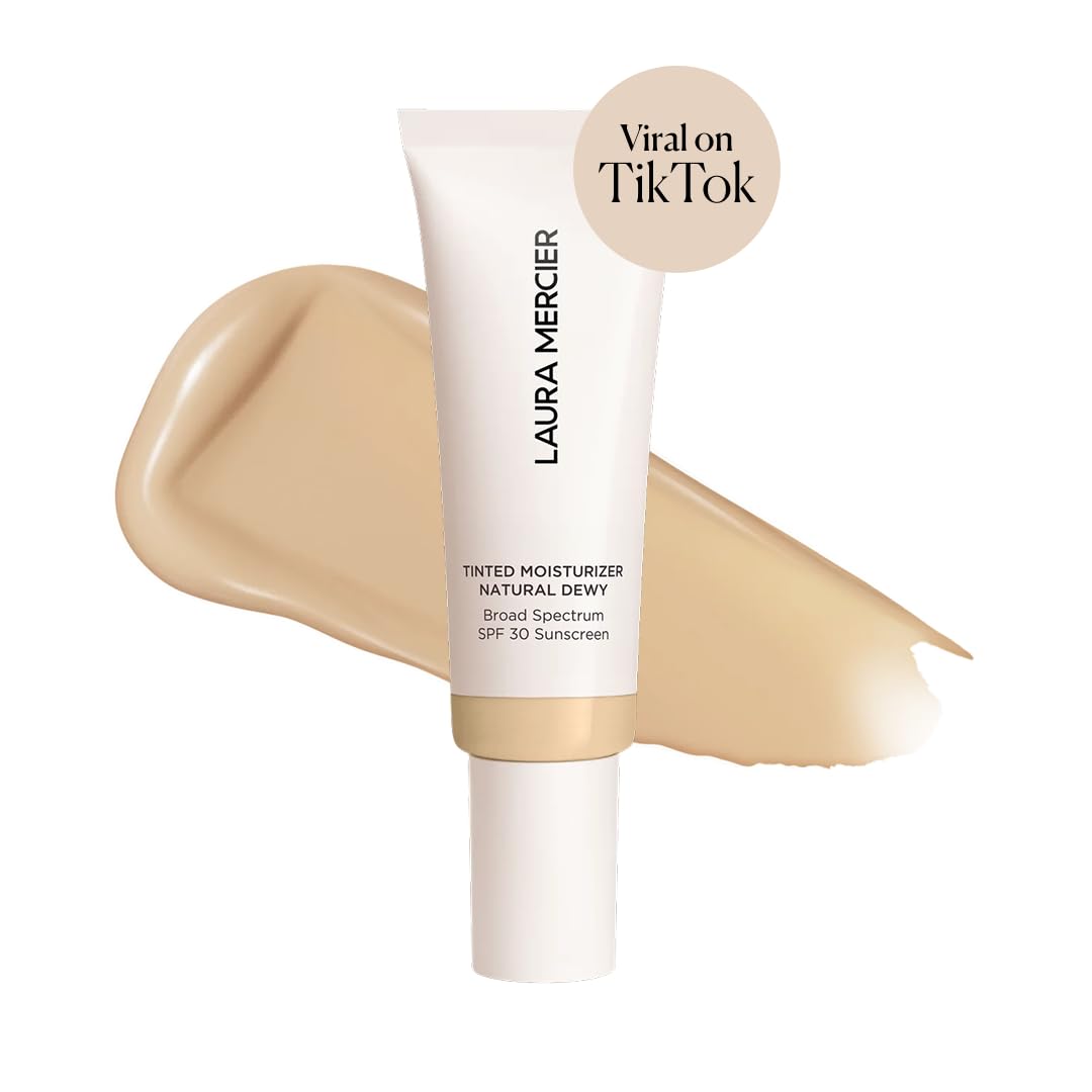 Laura Mercier Tinted Moisturizer Natural Dewy SPF 30 | 24HR Hydration & Buildable Sheer-to-Light Coverage