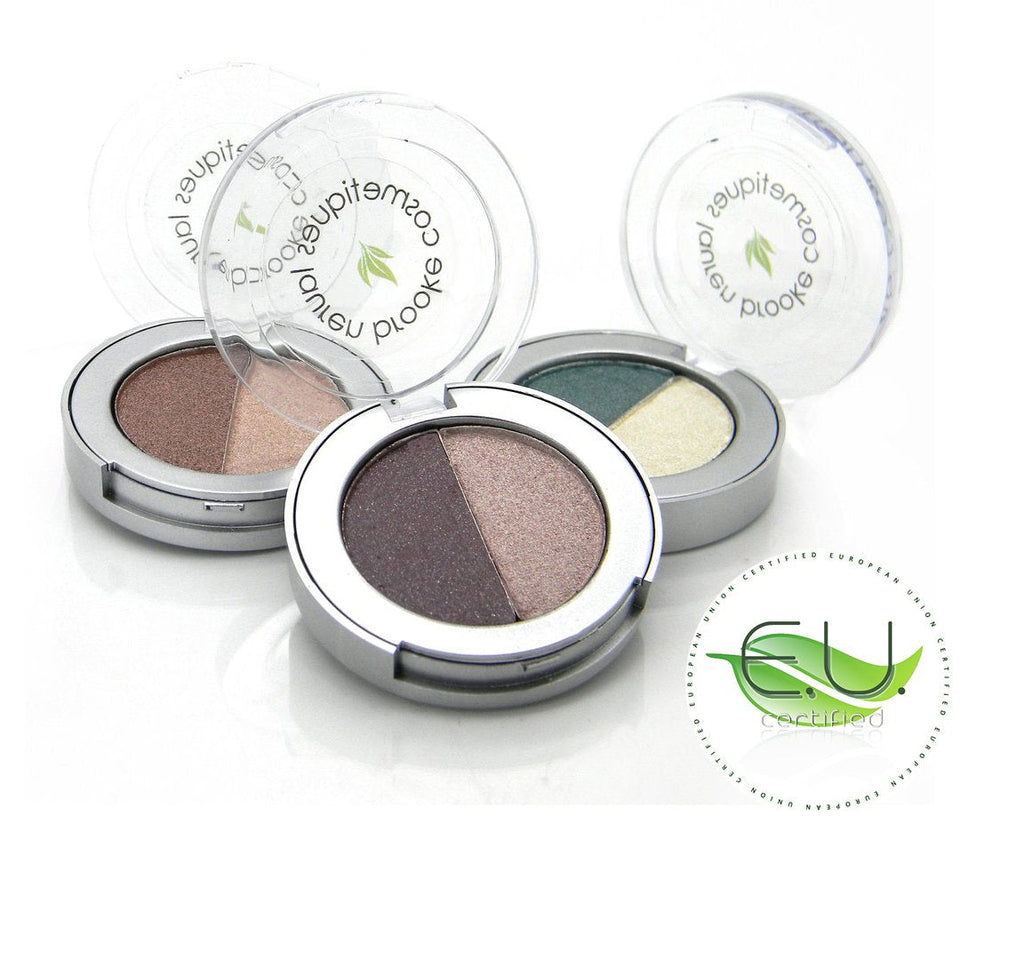 Lauren Brooke Cosmetiques Pressed Eyeshadow Duo – Natural Taupe Tahiti | Organic, Cruelty-Free Makeup